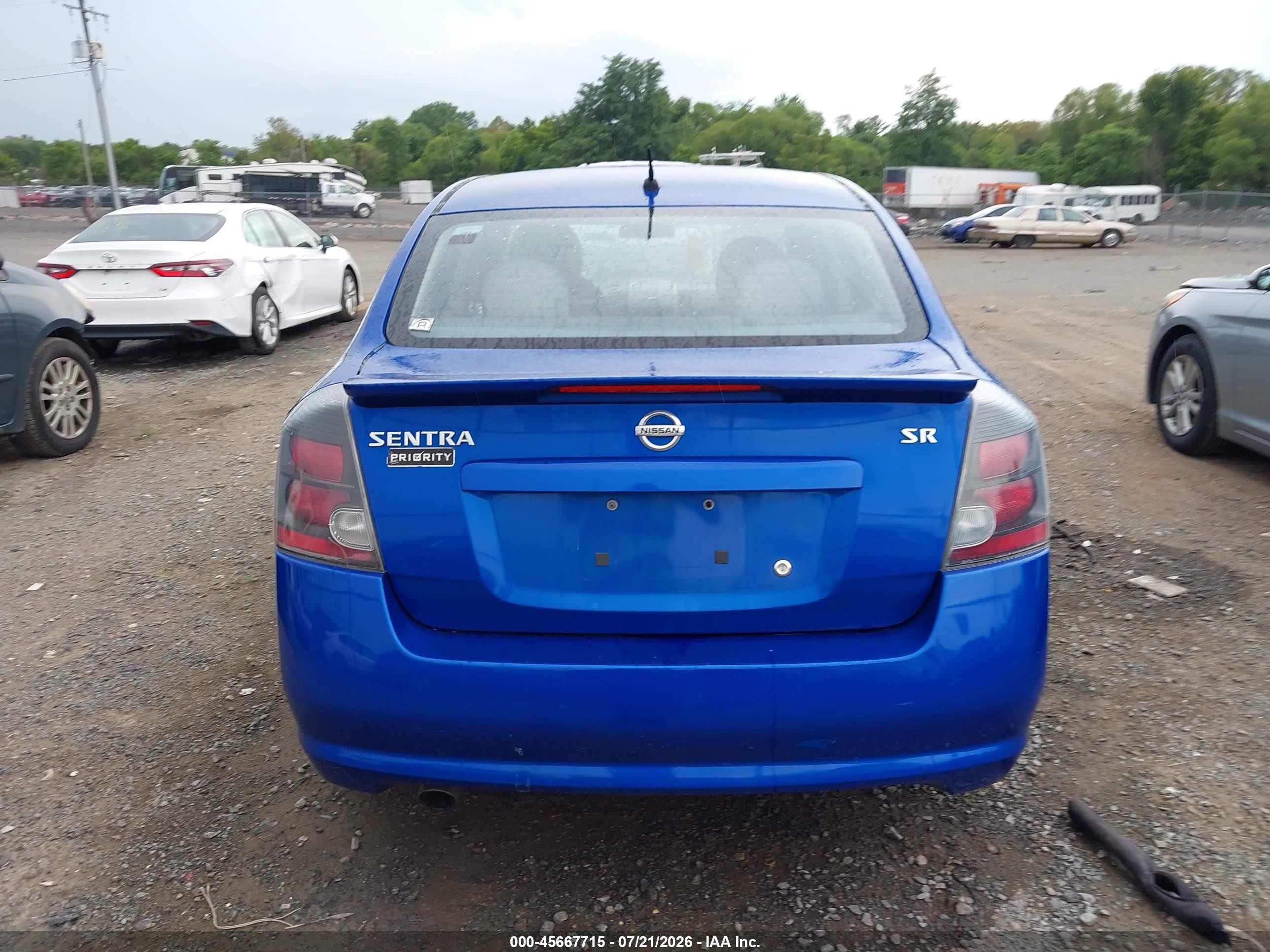 2012 Nissan Sentra 2.0 Sr Blue vin: 3N1AB6AP9CL746678