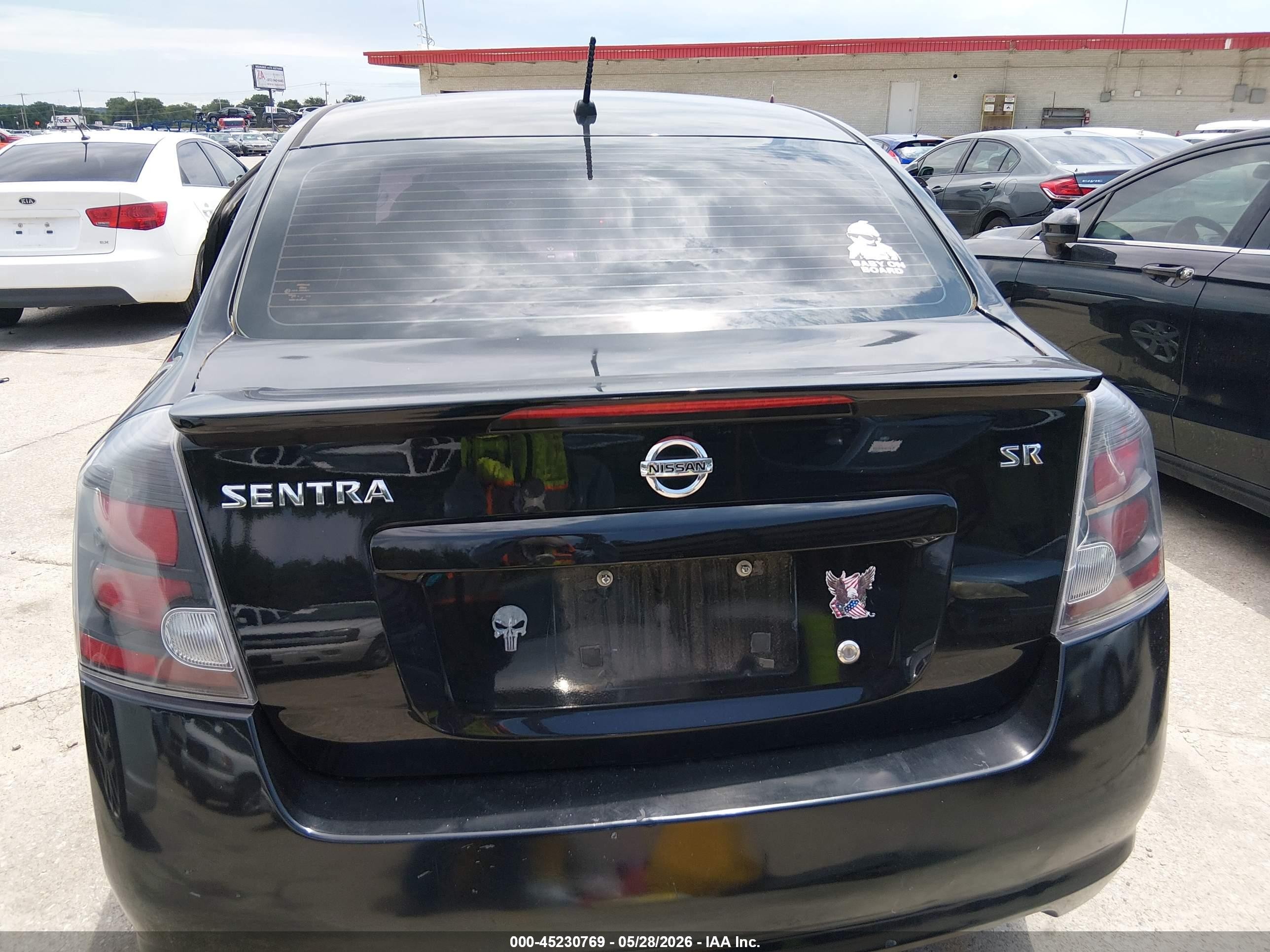 2012 Nissan Sentra 2.0 Sr Black vin: 3N1AB6AP9CL759883