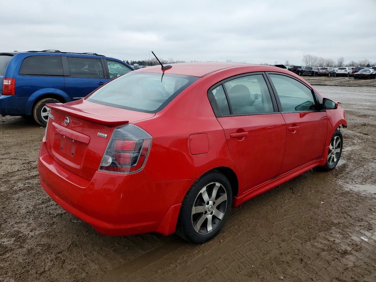2012 Nissan Sentra Красный vin: 3N1AB6AP9CL768776