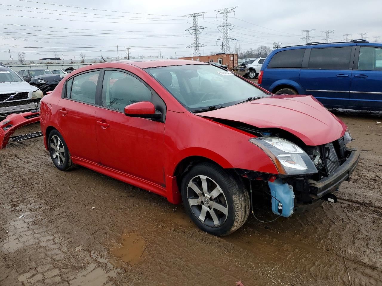 2012 Nissan Sentra Красный vin: 3N1AB6AP9CL768776