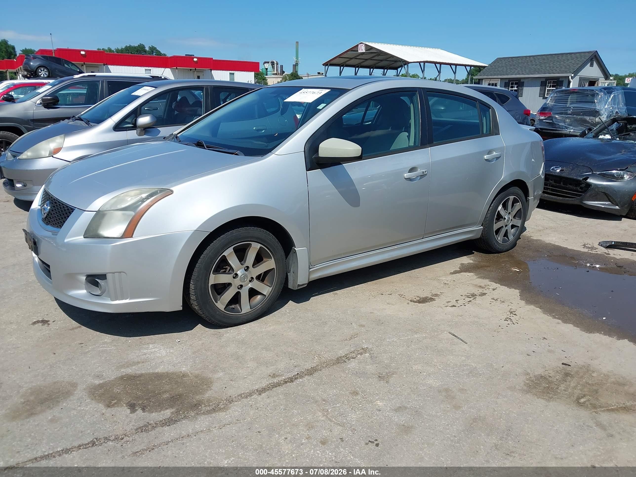2012 Nissan Sentra 2.0 Sr Серебряный vin: 3N1AB6AP9CL778675