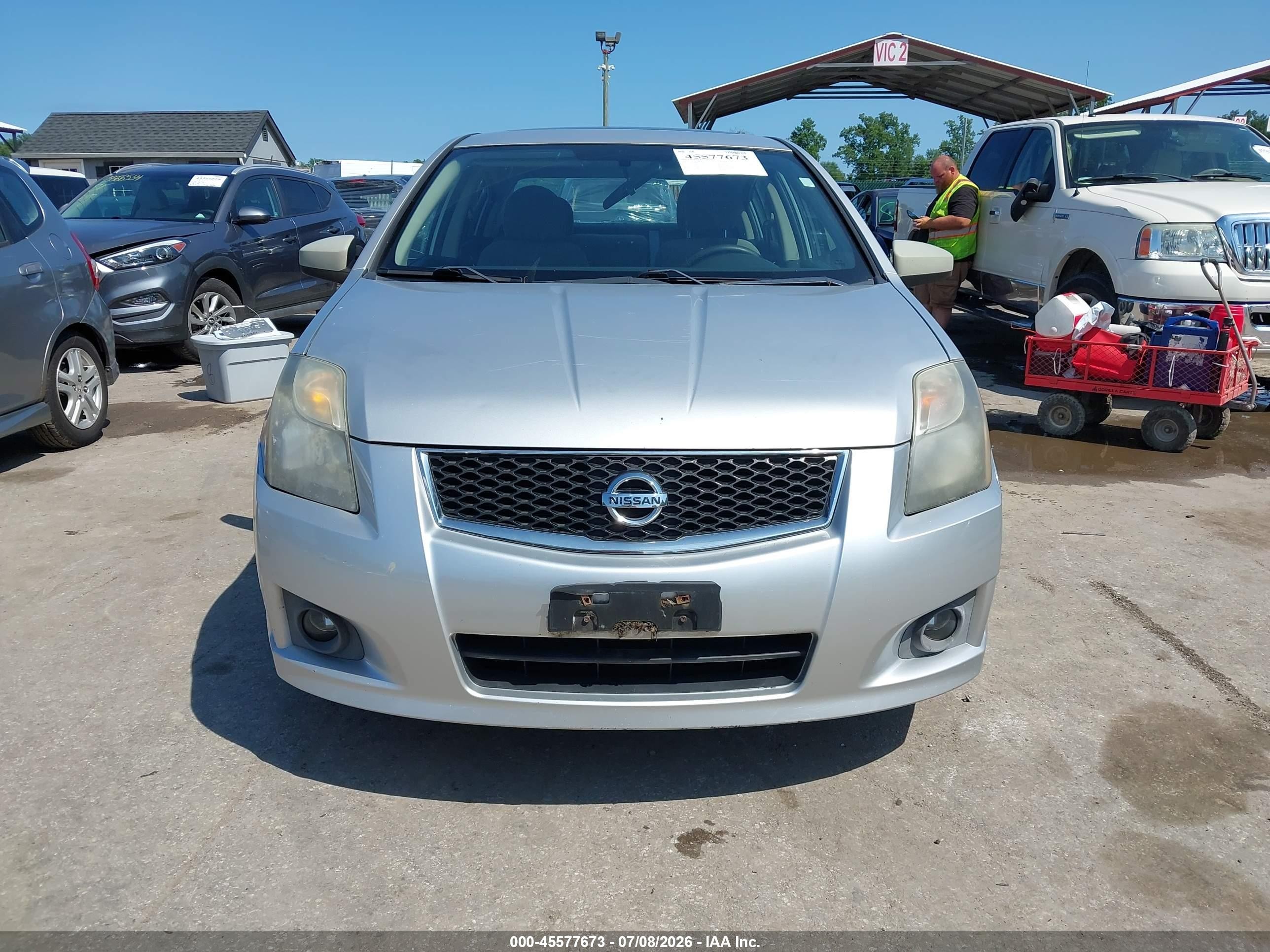 2012 Nissan Sentra 2.0 Sr Серебряный vin: 3N1AB6AP9CL778675
