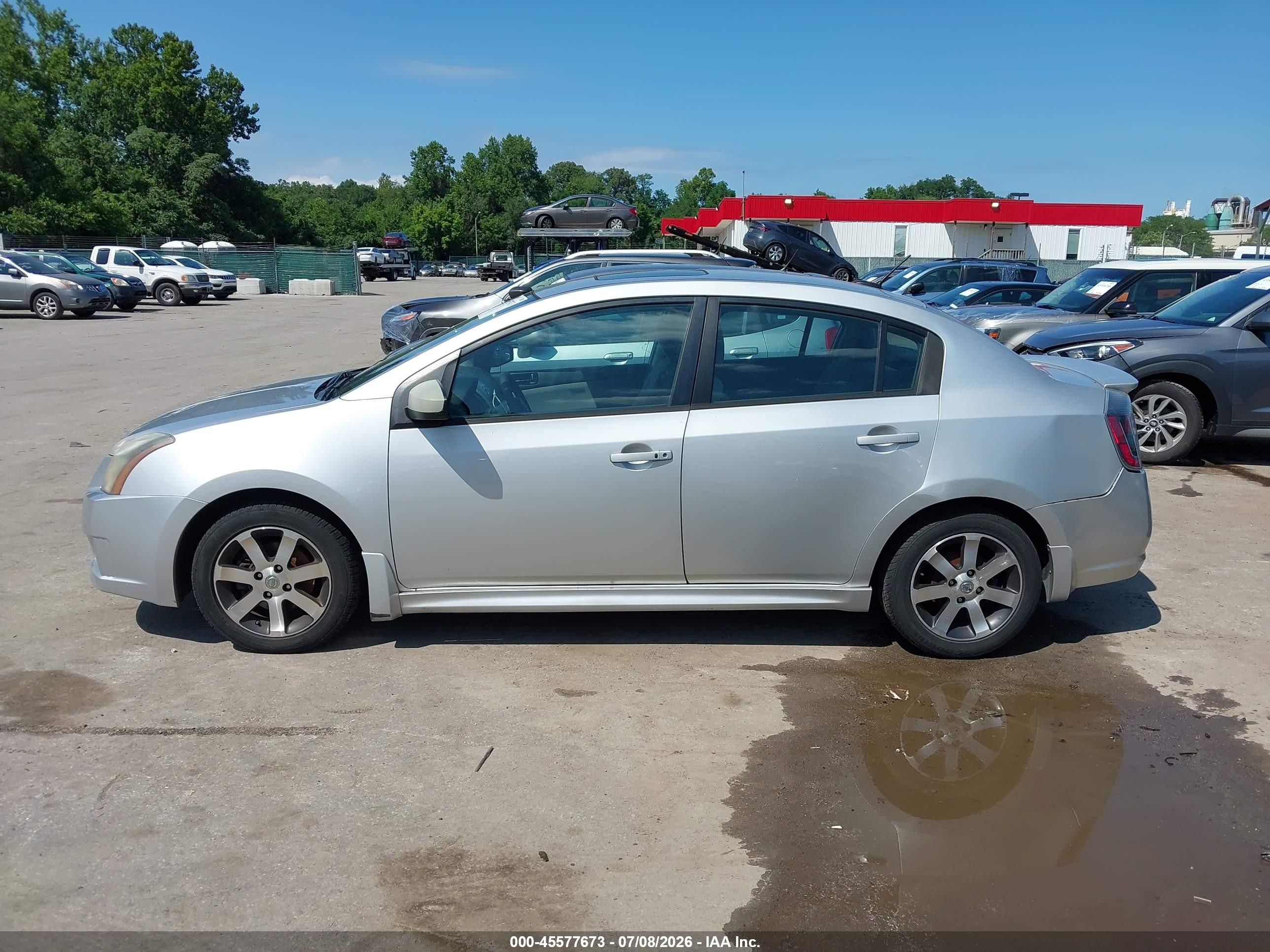 2012 Nissan Sentra 2.0 Sr Серебряный vin: 3N1AB6AP9CL778675