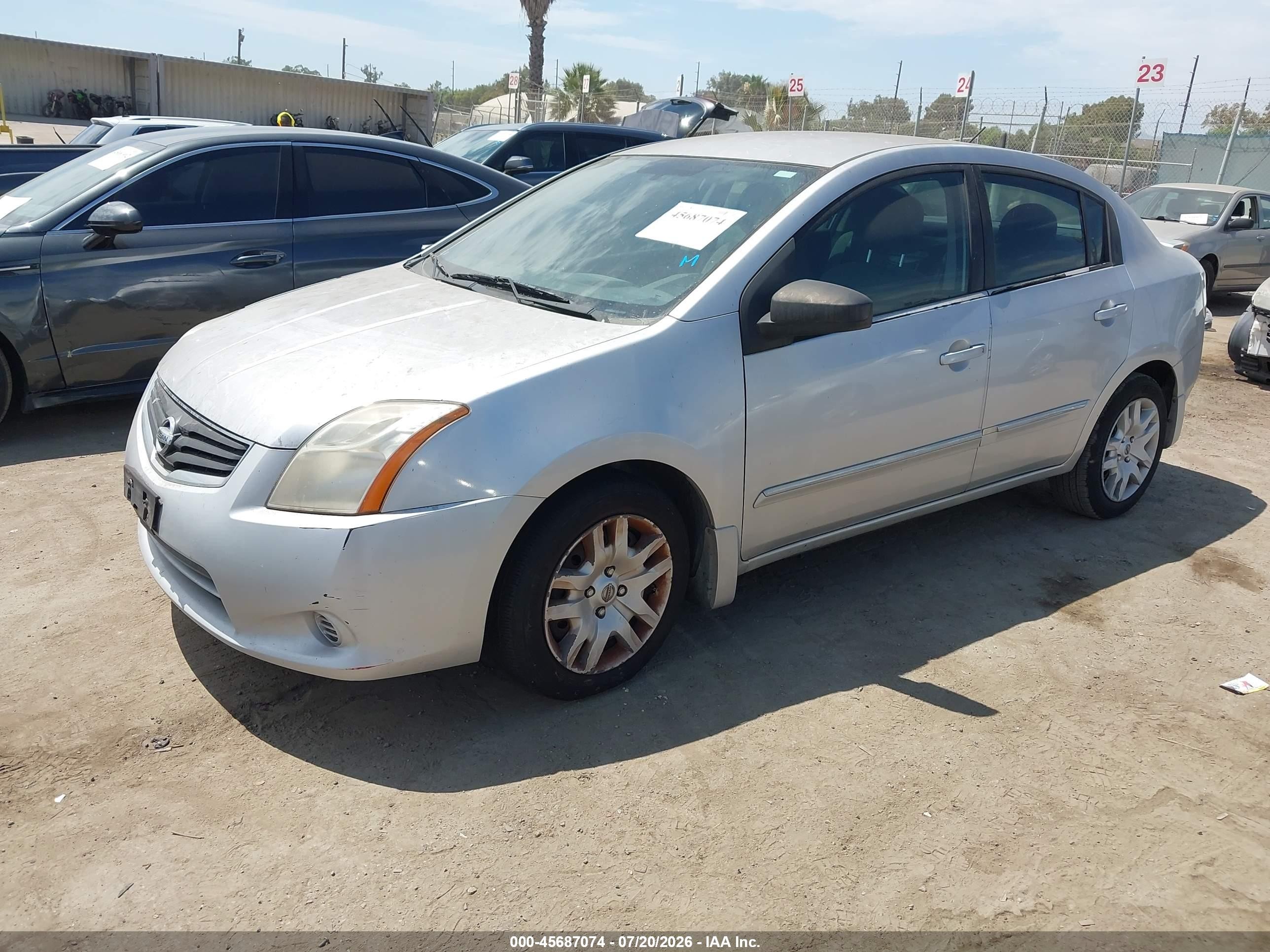 2012 Nissan Sentra 2.0 S Silver vin: 3N1AB6AP9CL780491