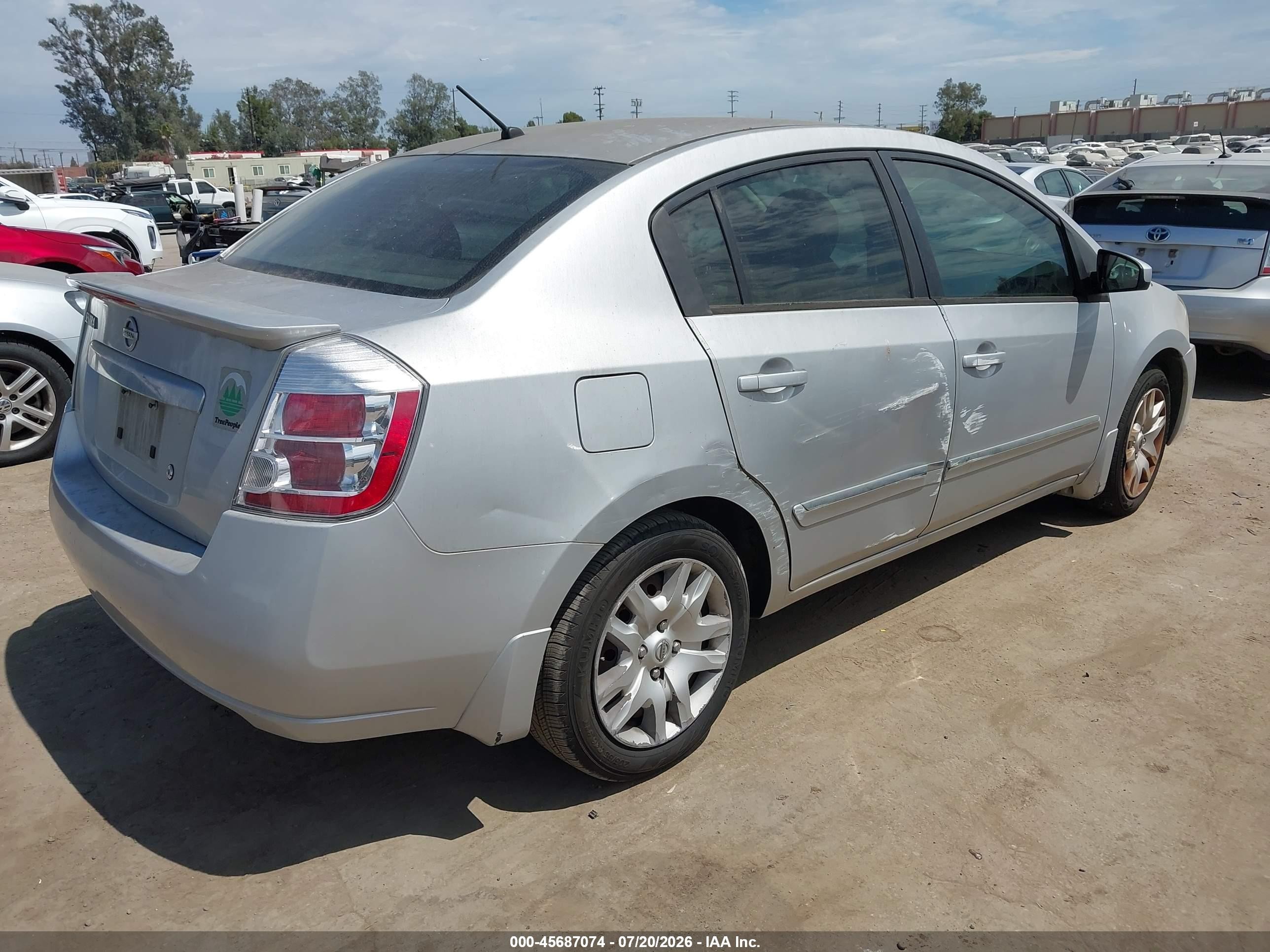2012 Nissan Sentra 2.0 S Silver vin: 3N1AB6AP9CL780491