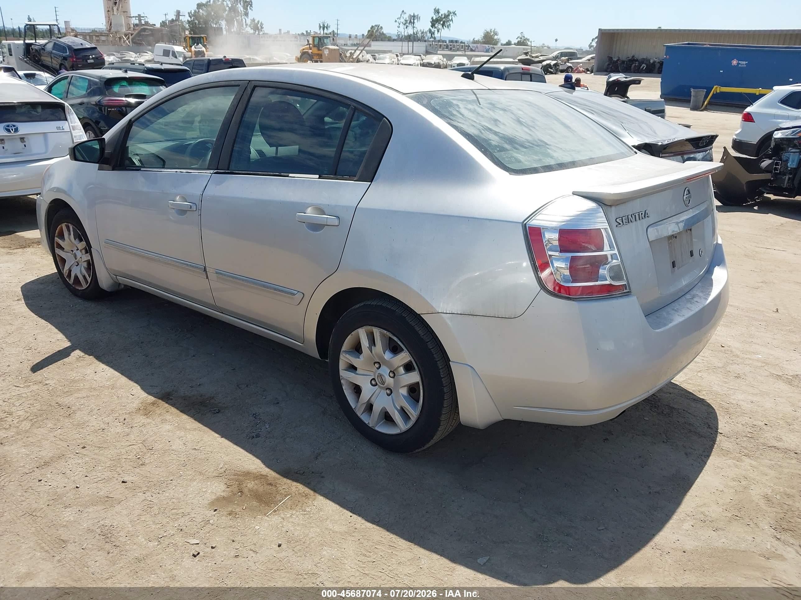 2012 Nissan Sentra 2.0 S Silver vin: 3N1AB6AP9CL780491