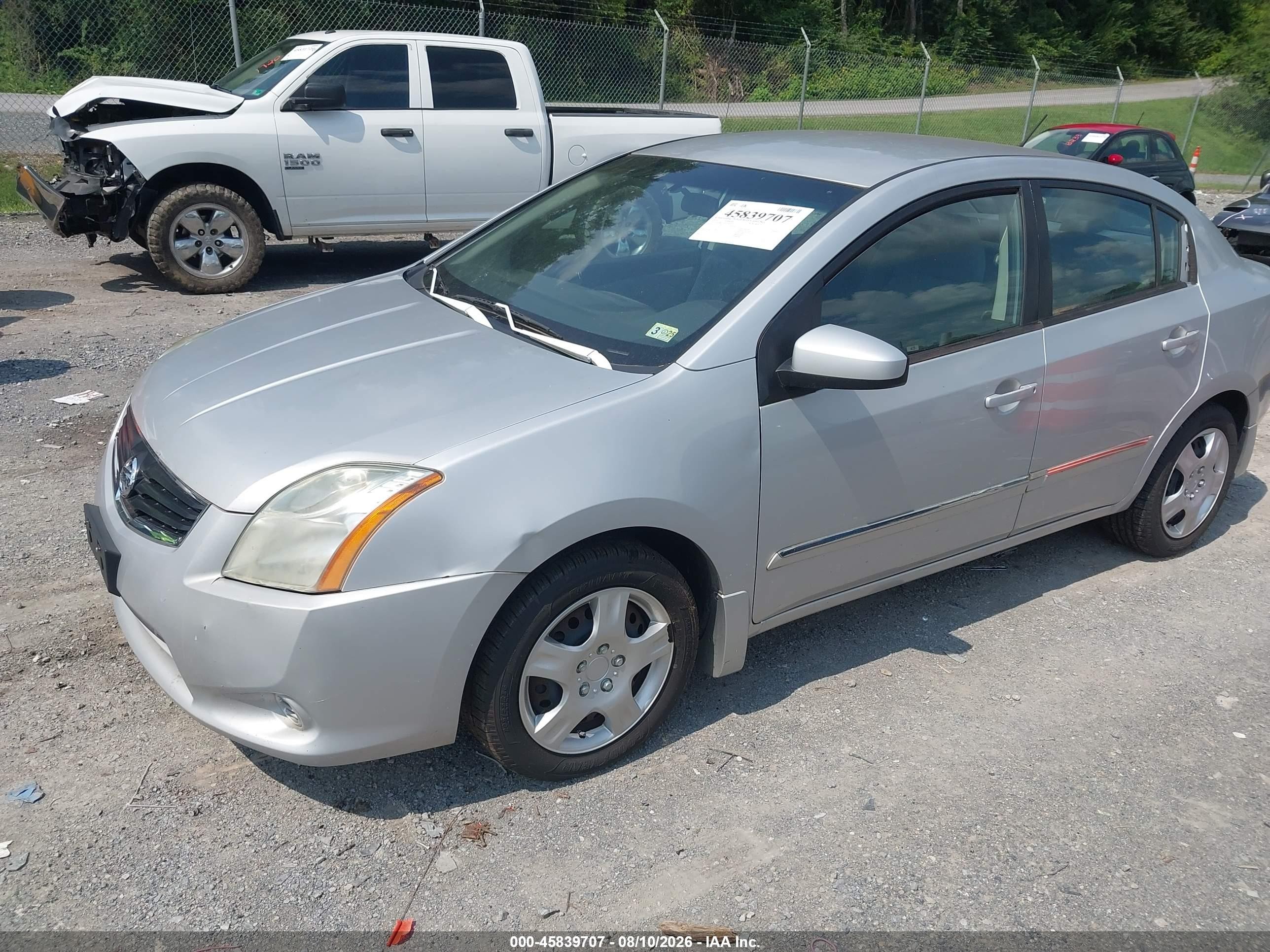 2010 Nissan Sentra 2.0s Silver vin: 3N1AB6APXAL609777