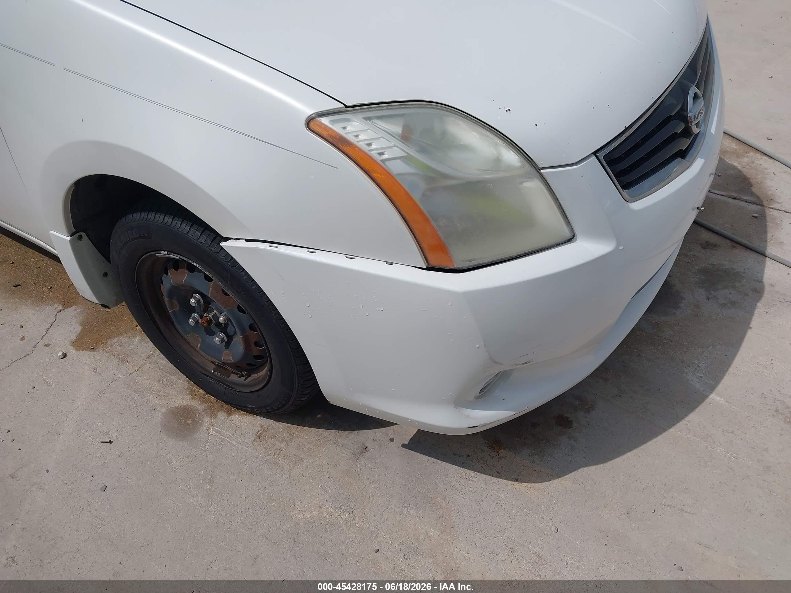 2010 Nissan Sentra 2.0 White vin: 3N1AB6APXAL663077