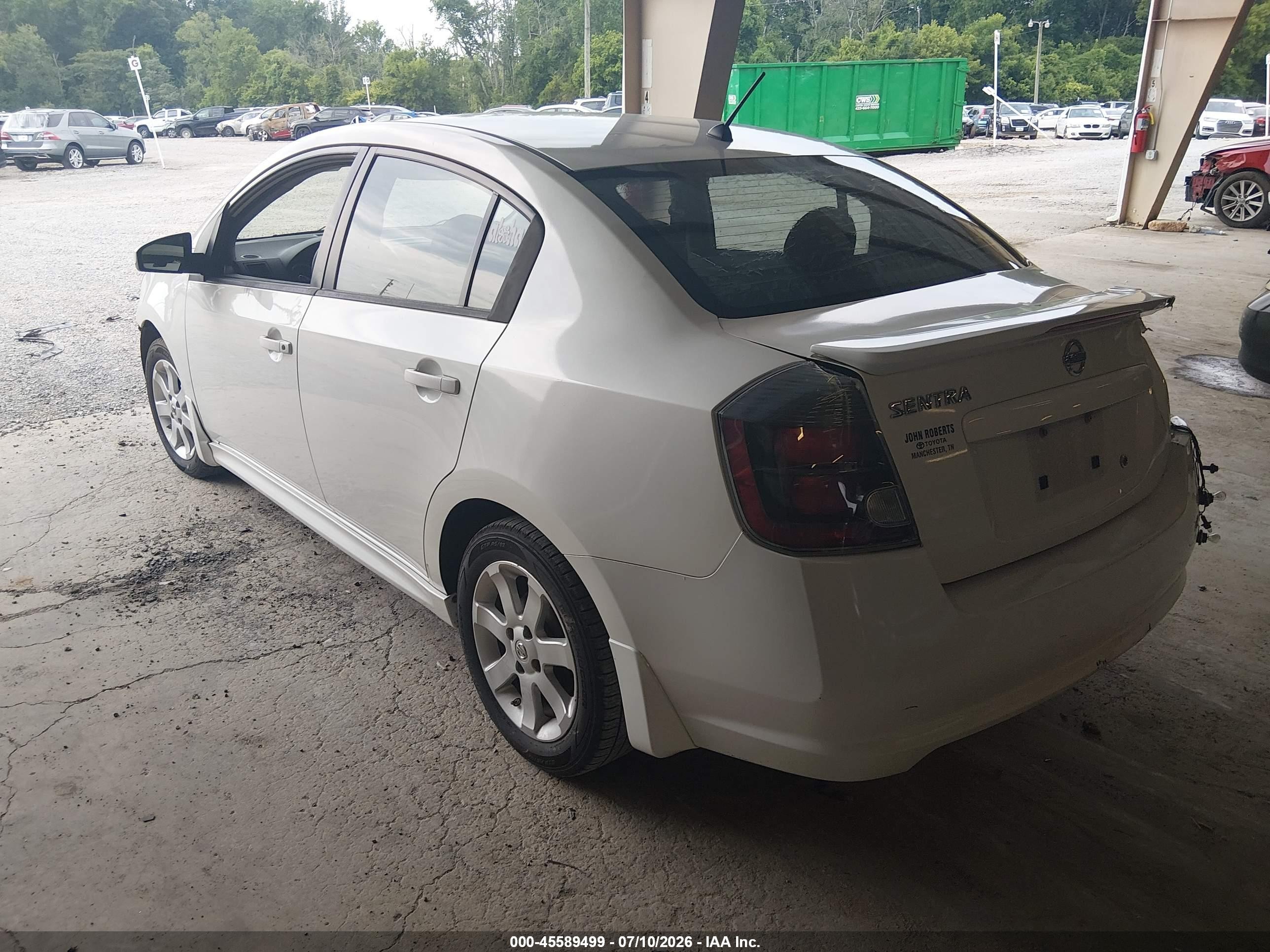 2010 Nissan Sentra 2.0sr White vin: 3N1AB6APXAL697780