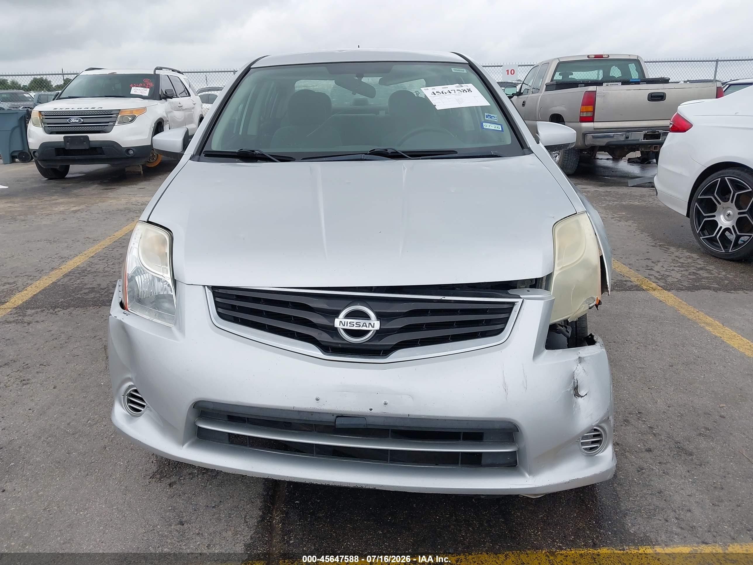 2010 Nissan Sentra 2.0s Silver vin: 3N1AB6APXAL701844