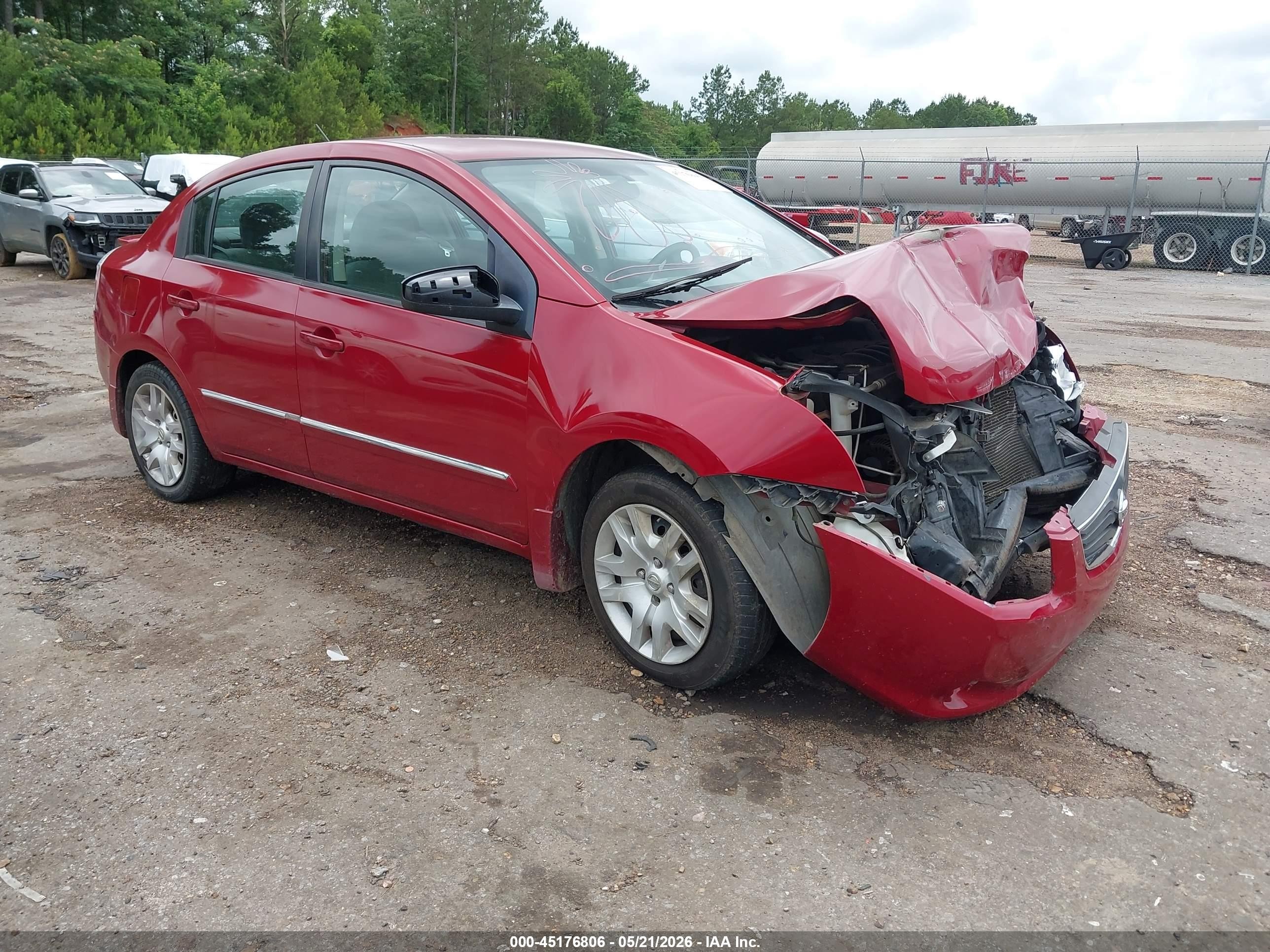 2011 Nissan Sentra 2.0s Красный vin: 3N1AB6APXBL607433