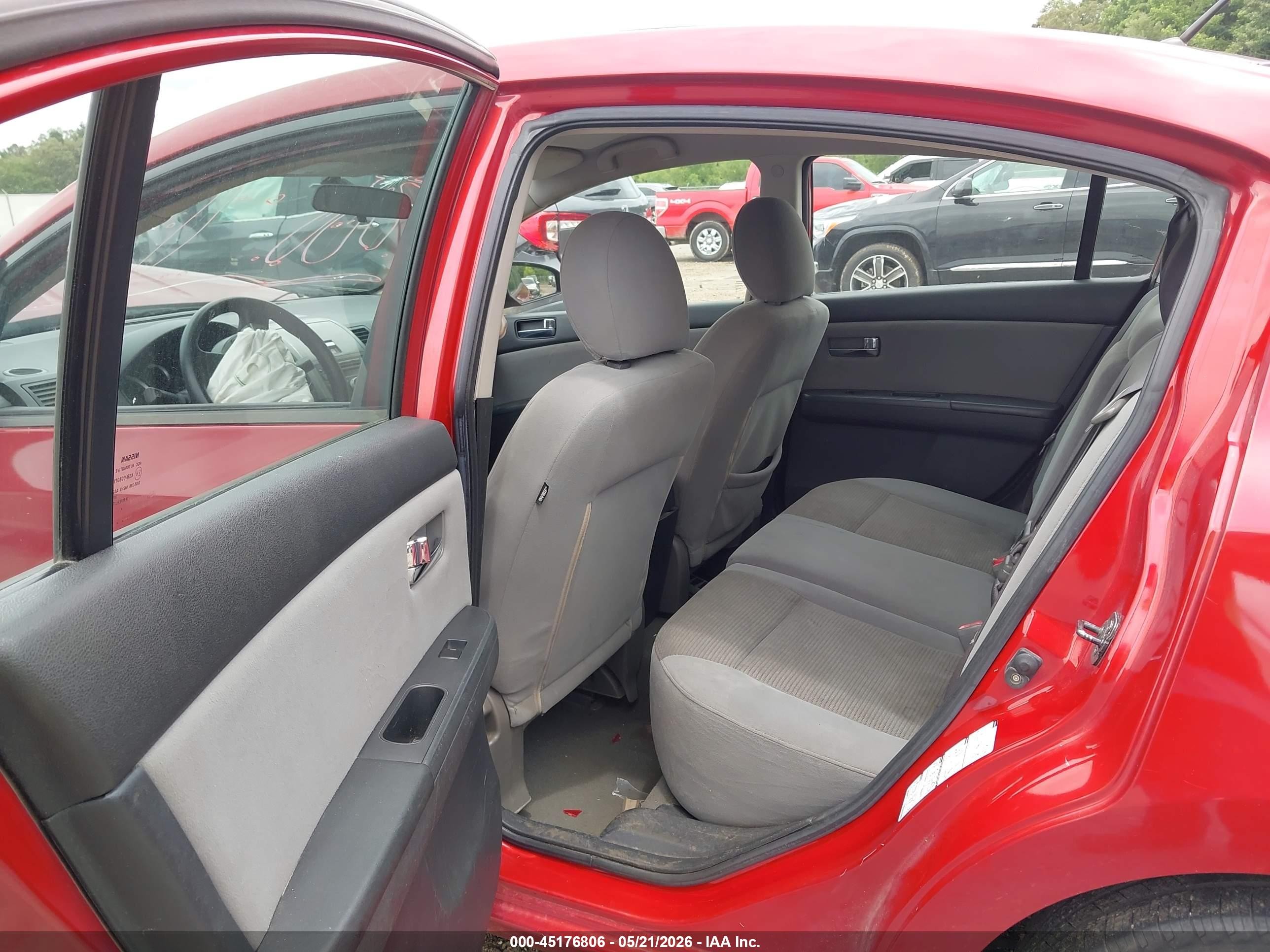2011 Nissan Sentra 2.0s Red vin: 3N1AB6APXBL607433