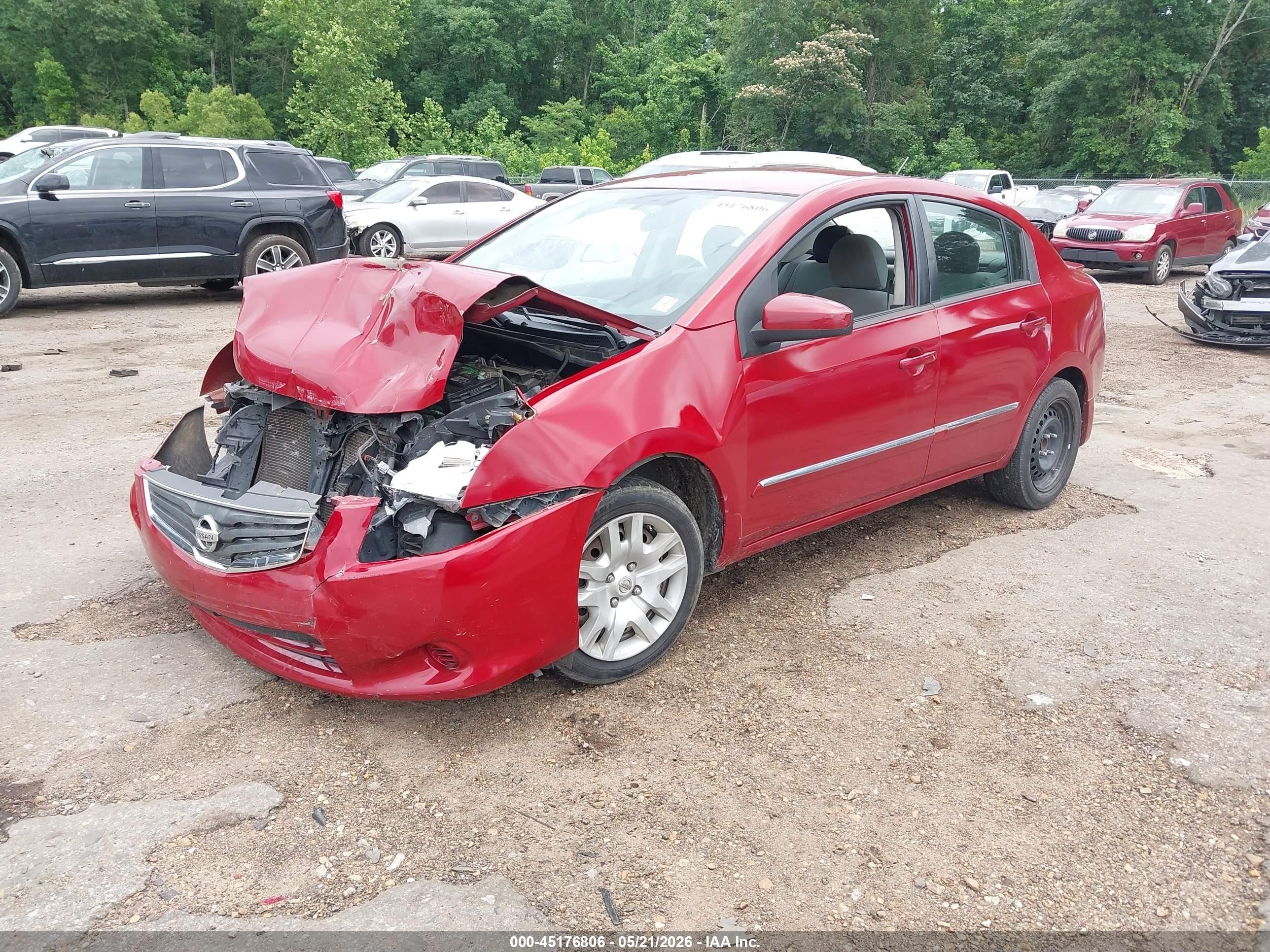 2011 Nissan Sentra 2.0s Red vin: 3N1AB6APXBL607433