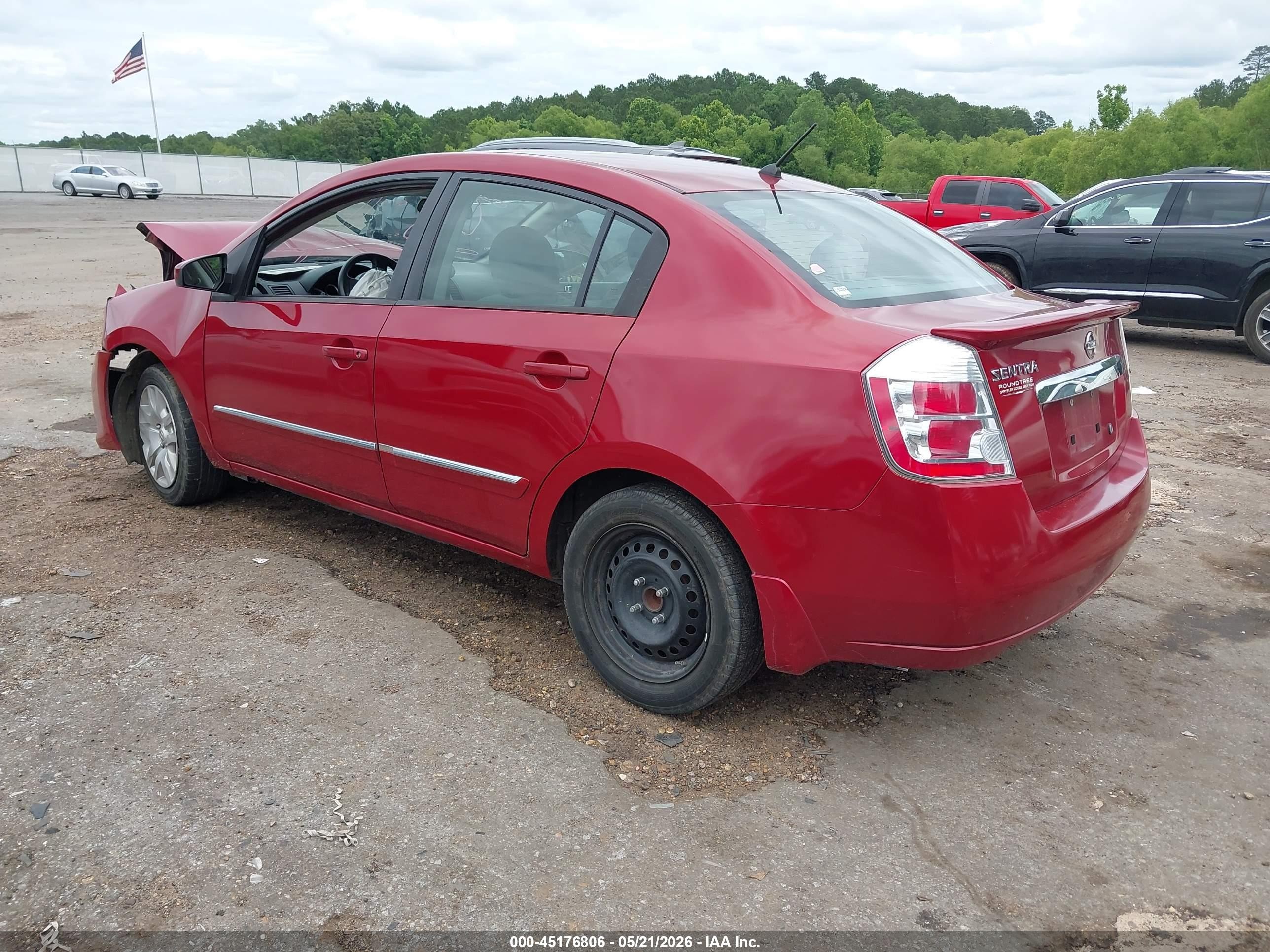 2011 Nissan Sentra 2.0s Red vin: 3N1AB6APXBL607433