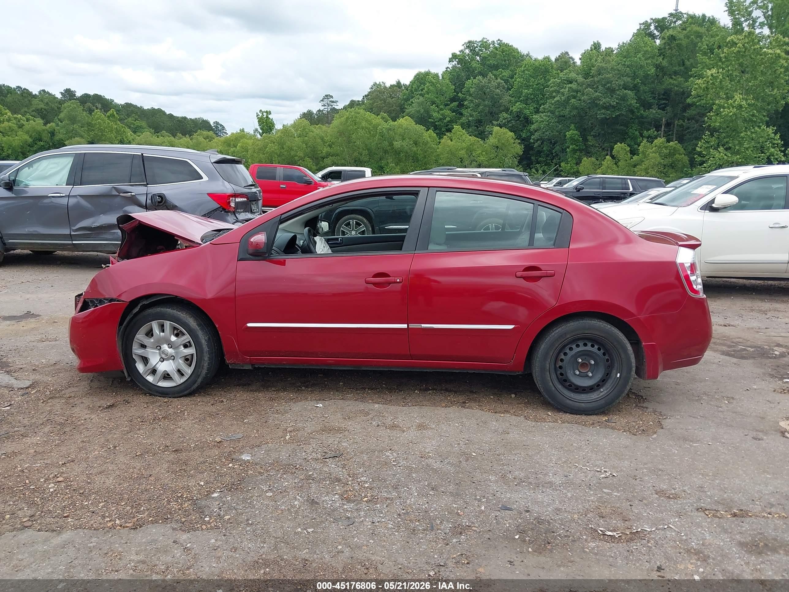 2011 Nissan Sentra 2.0s Red vin: 3N1AB6APXBL607433