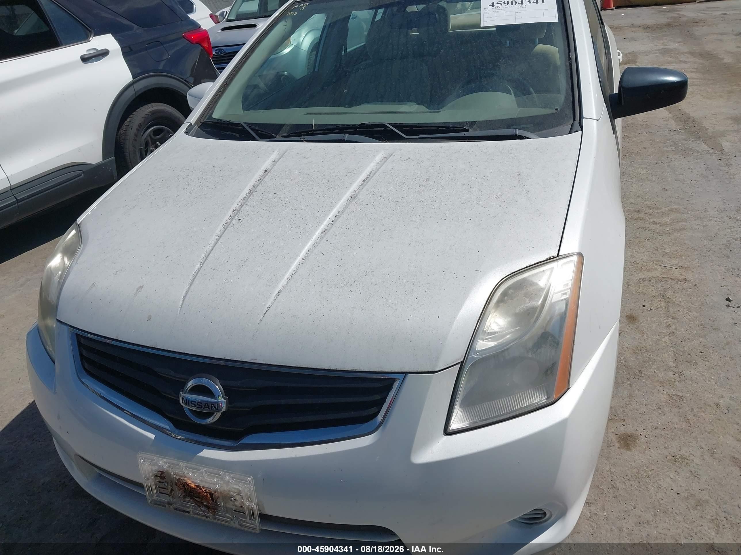 2011 Nissan Sentra 2.0 White vin: 3N1AB6APXBL659631