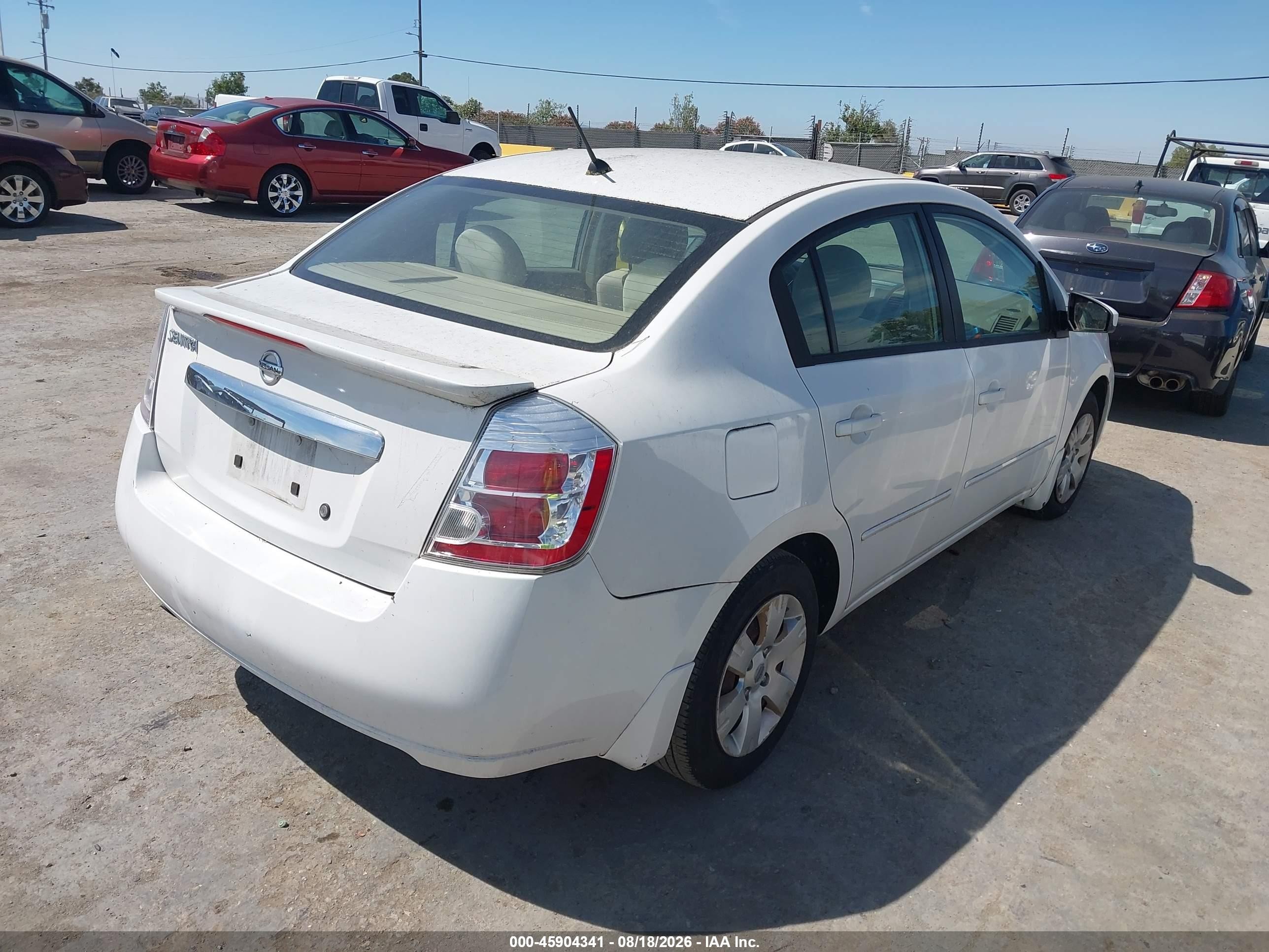 2011 Nissan Sentra 2.0 White vin: 3N1AB6APXBL659631