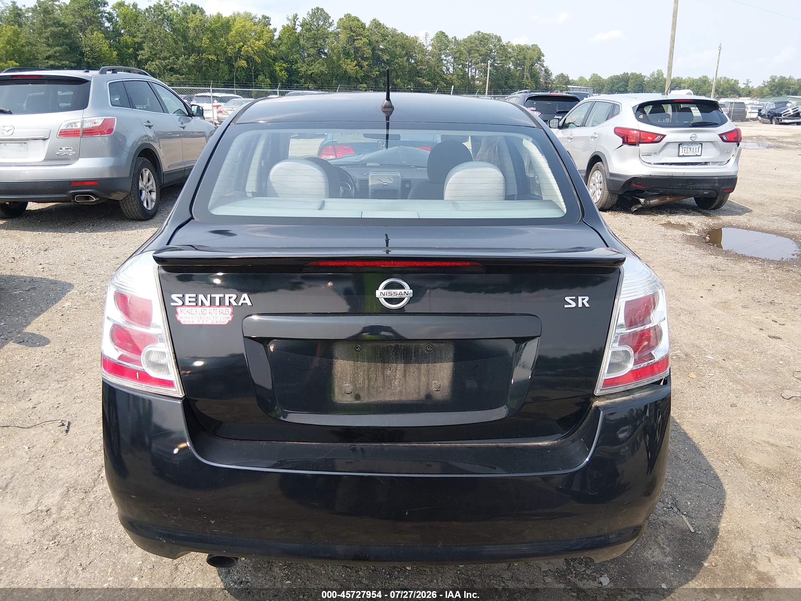 2011 Nissan Sentra 2.0sr Black vin: 3N1AB6APXBL669821