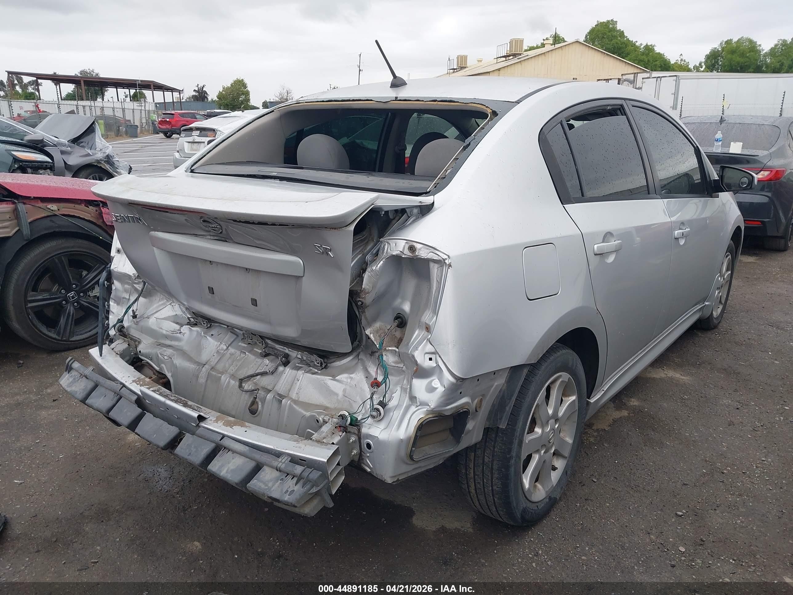2011 Nissan Sentra 2.0sr Silver vin: 3N1AB6APXBL685243