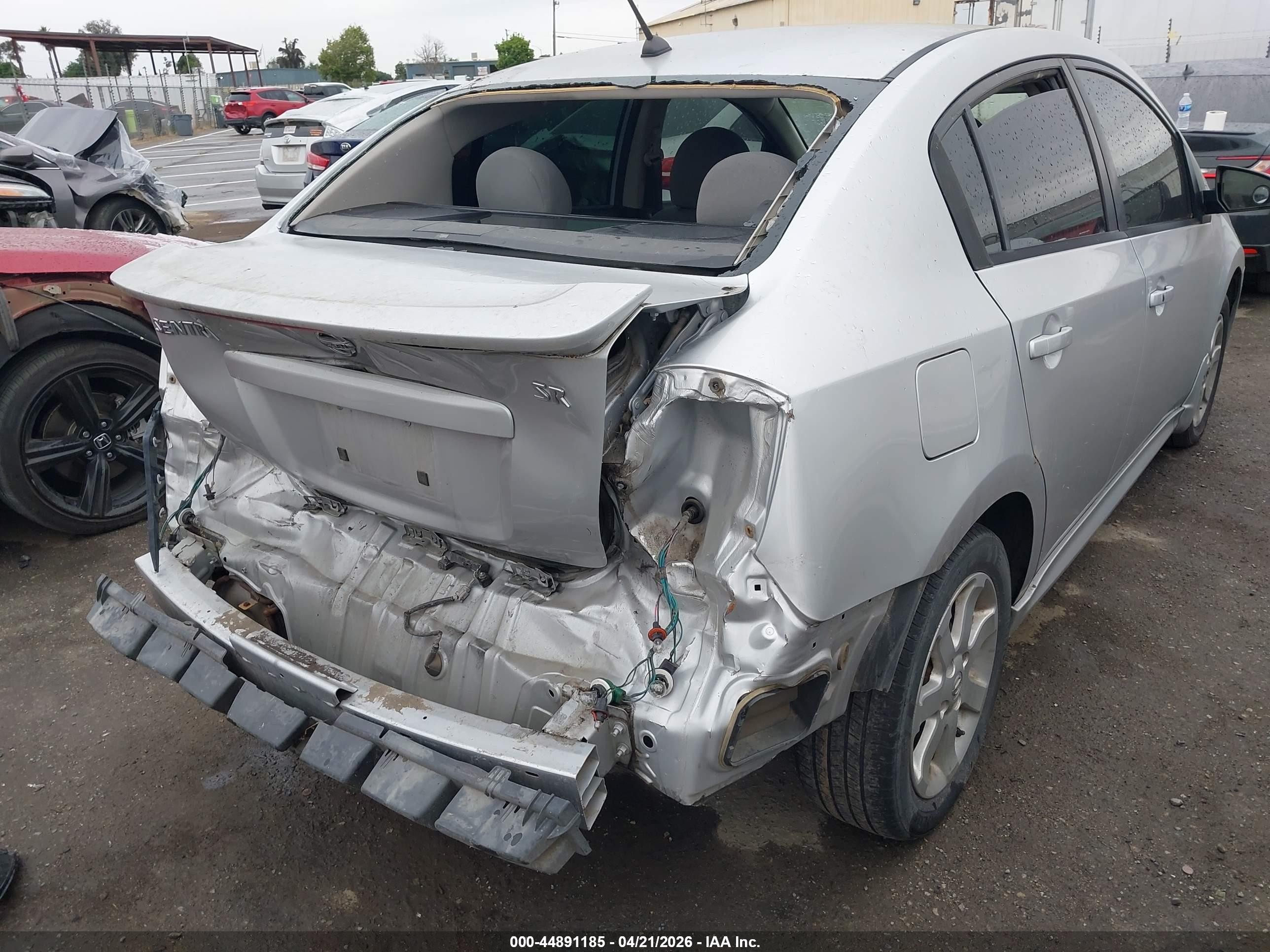 2011 Nissan Sentra 2.0sr Silver vin: 3N1AB6APXBL685243