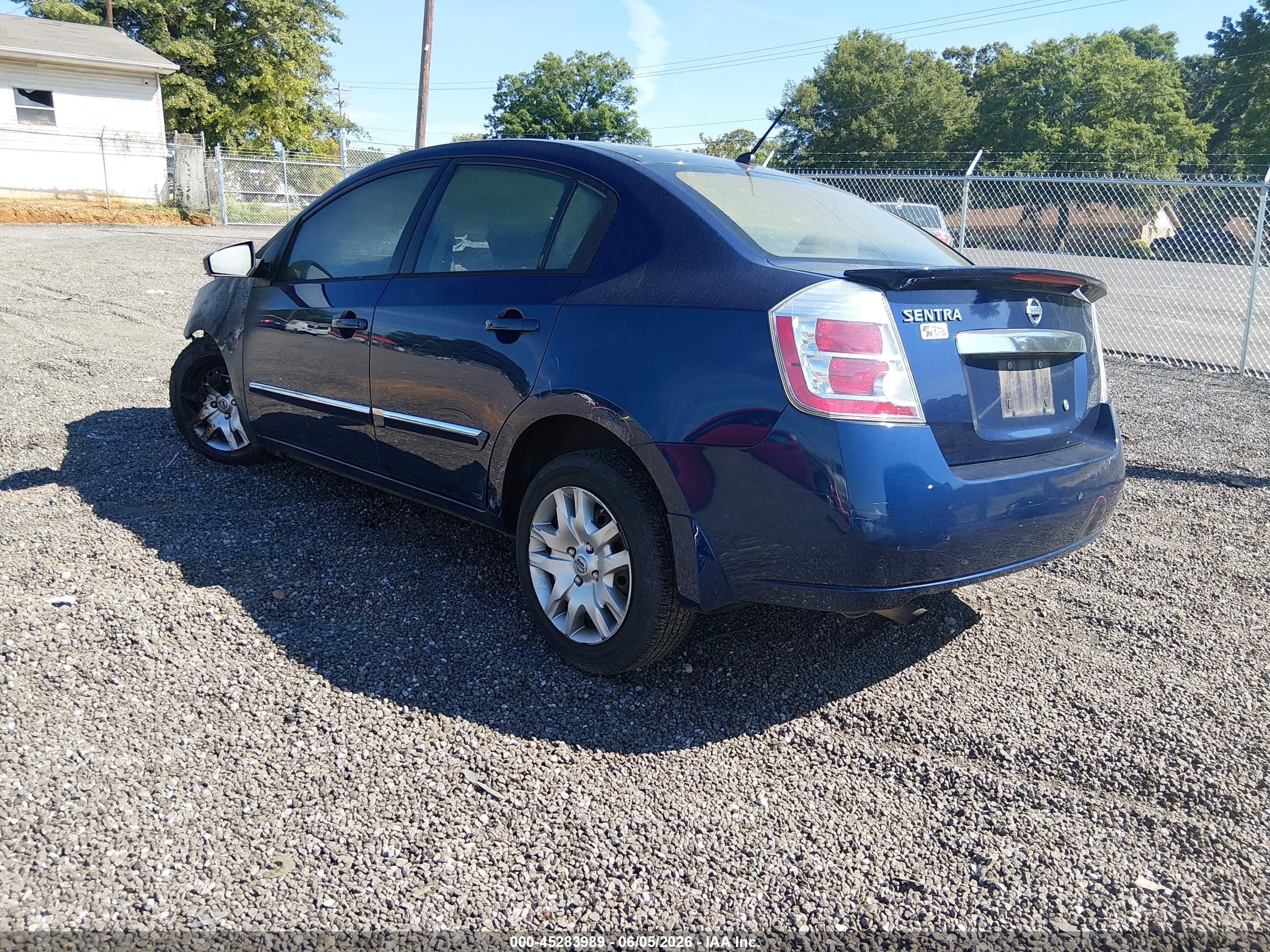 2012 Nissan Sentra 2.0 S Blue vin: 3N1AB6APXCL608034