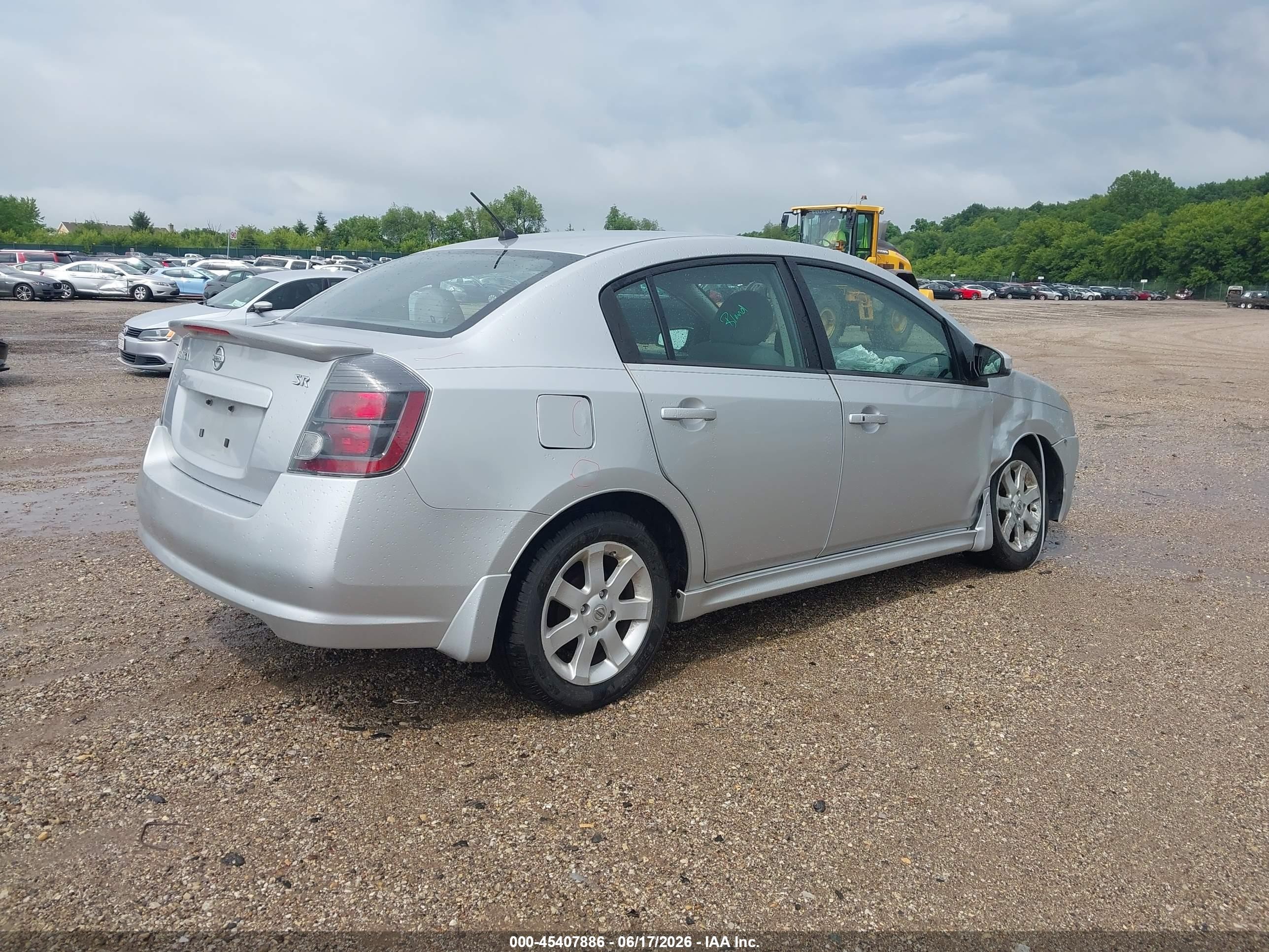 2012 Nissan Sentra 2.0 Sr Silver vin: 3N1AB6APXCL623794