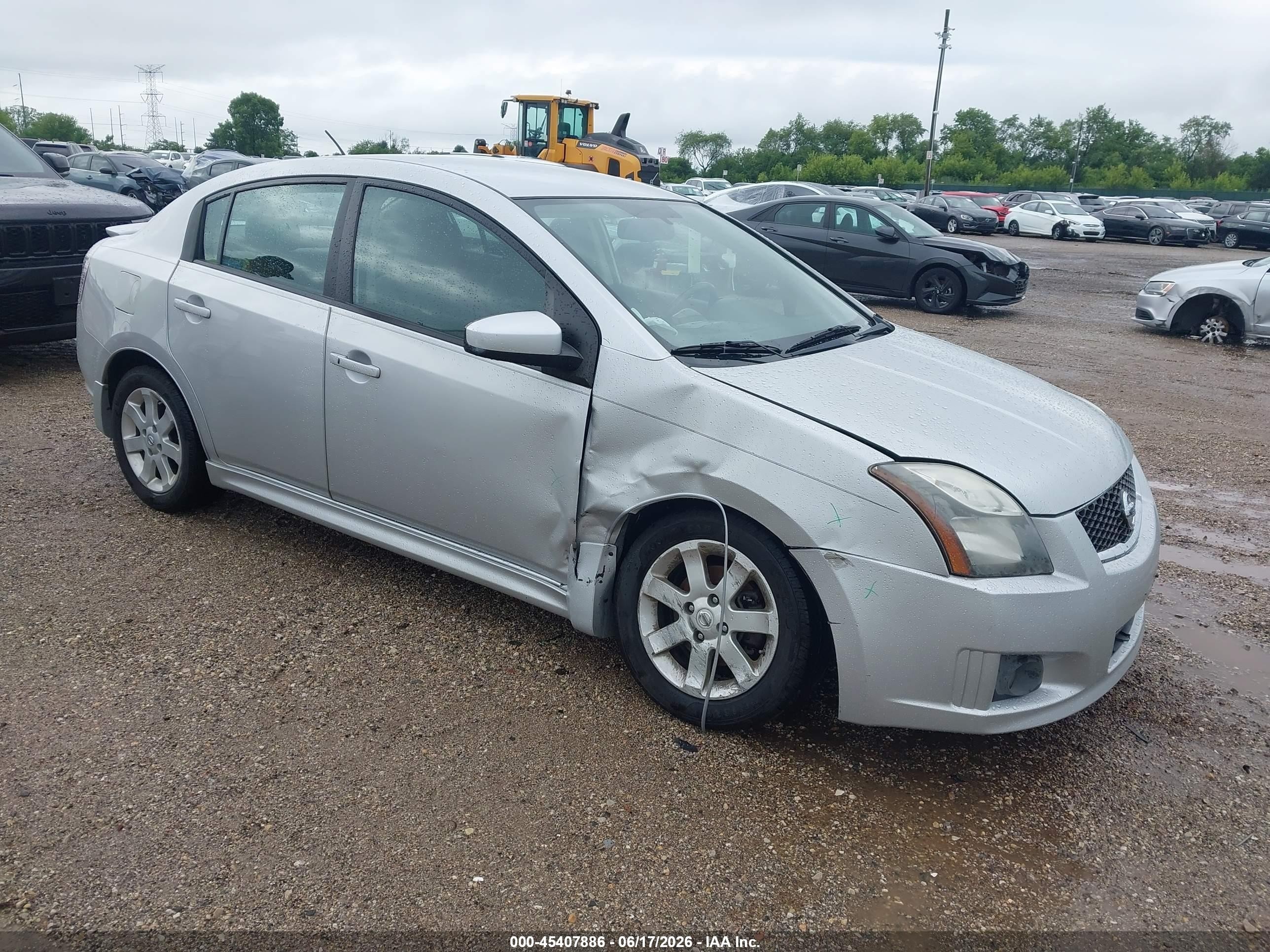 2012 Nissan Sentra 2.0 Sr Silver vin: 3N1AB6APXCL623794