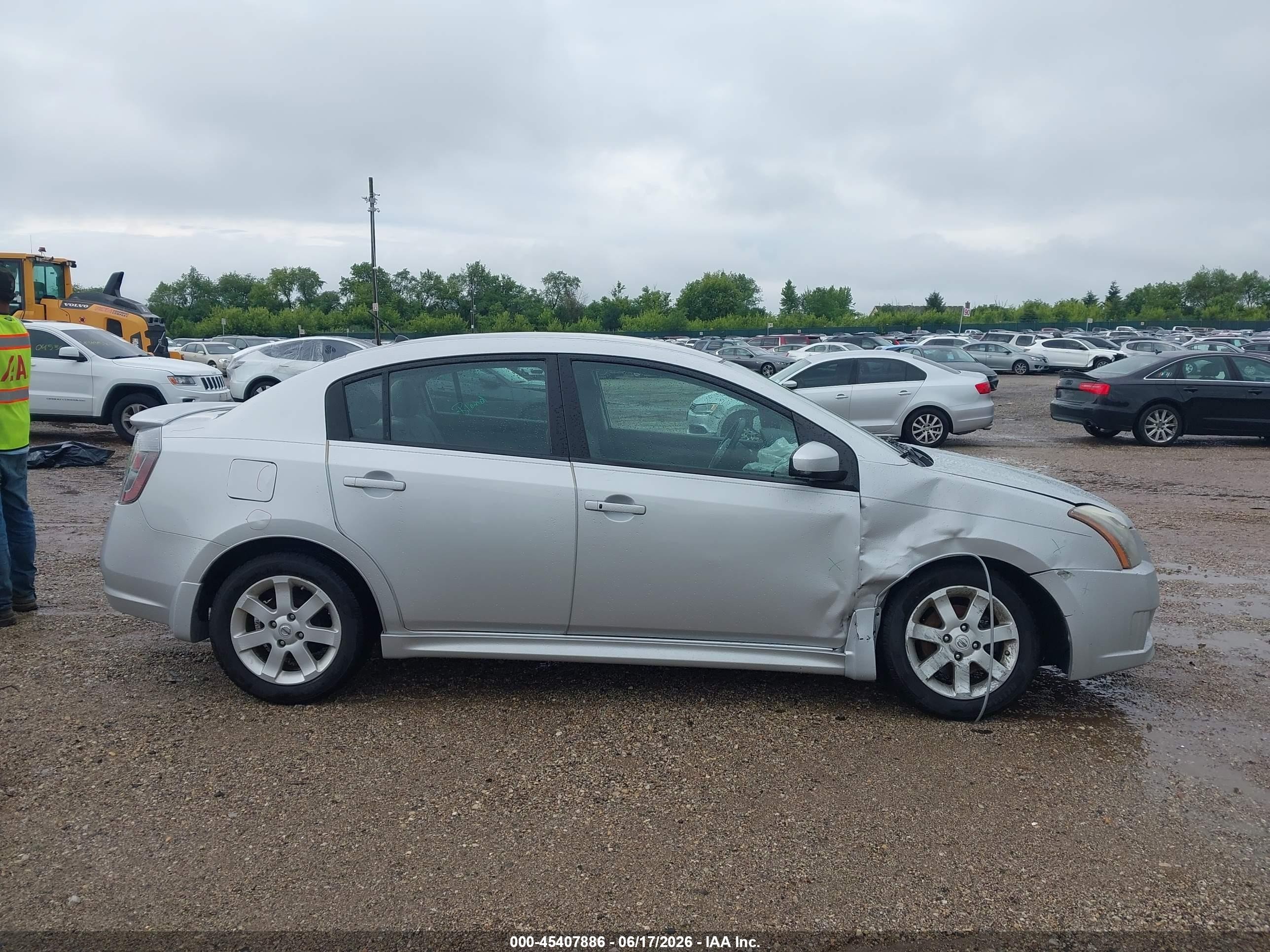 2012 Nissan Sentra 2.0 Sr Silver vin: 3N1AB6APXCL623794