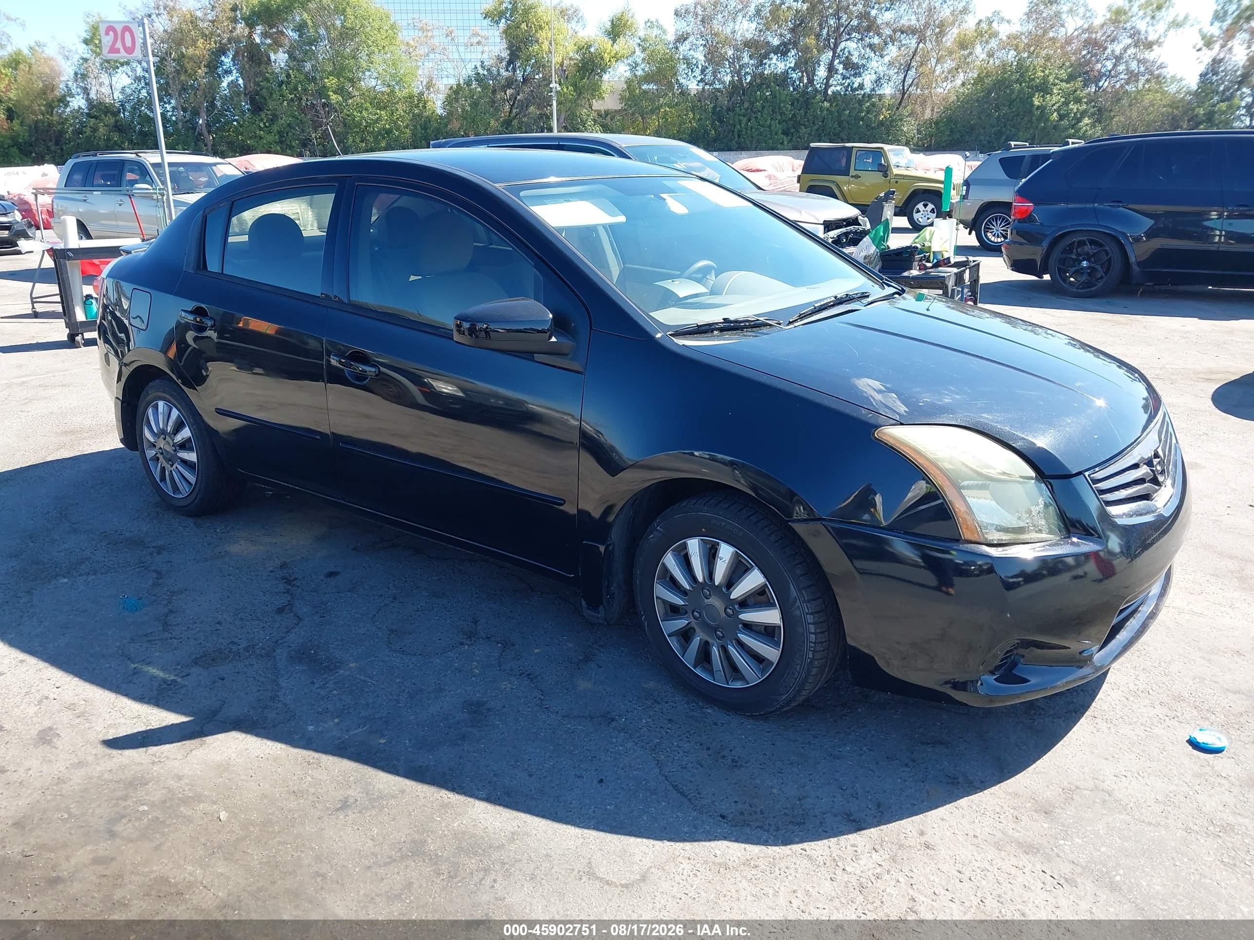 2012 Nissan Sentra 2.0 Черный vin: 3N1AB6APXCL626470