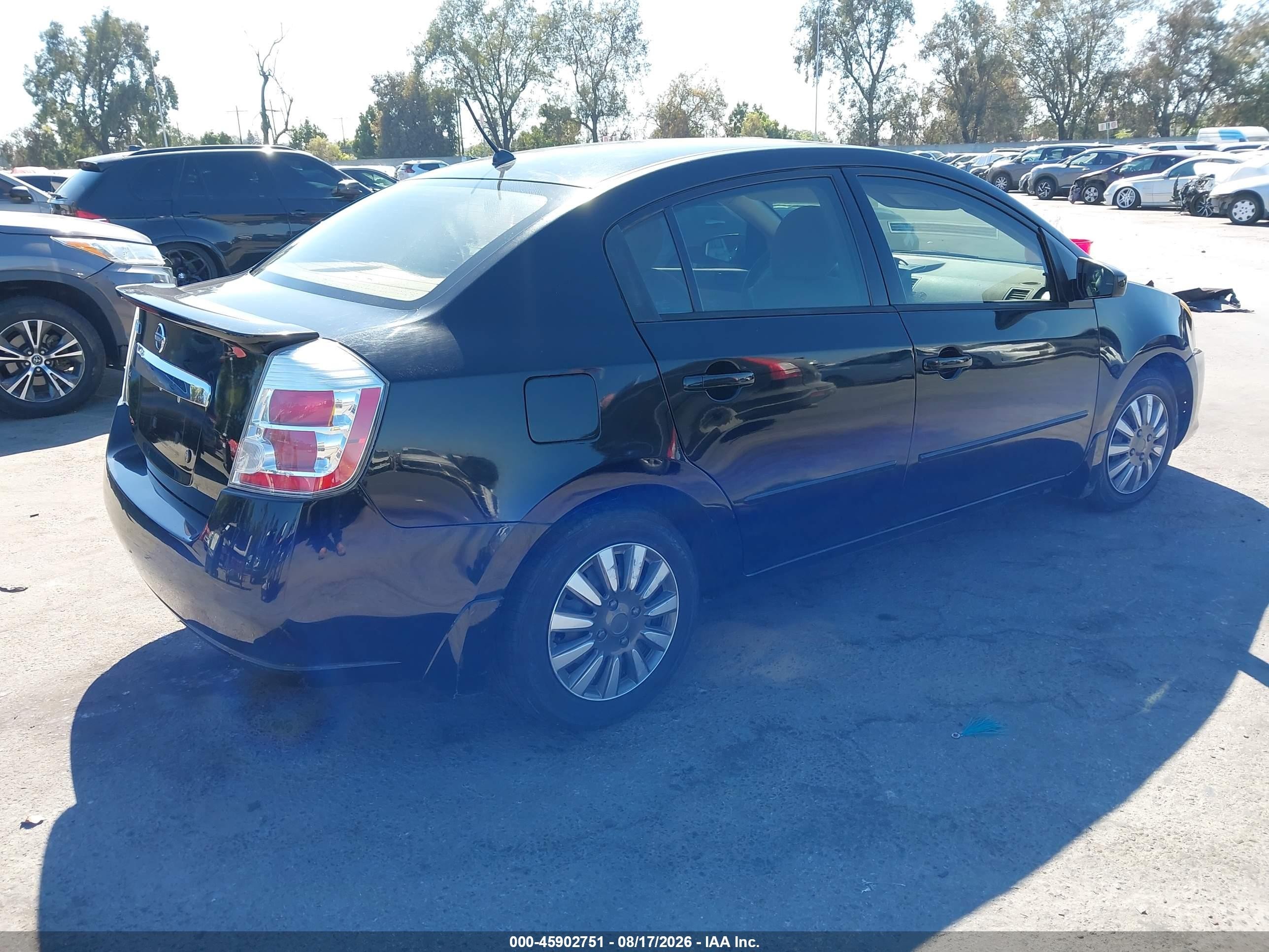 2012 Nissan Sentra 2.0 Black vin: 3N1AB6APXCL626470
