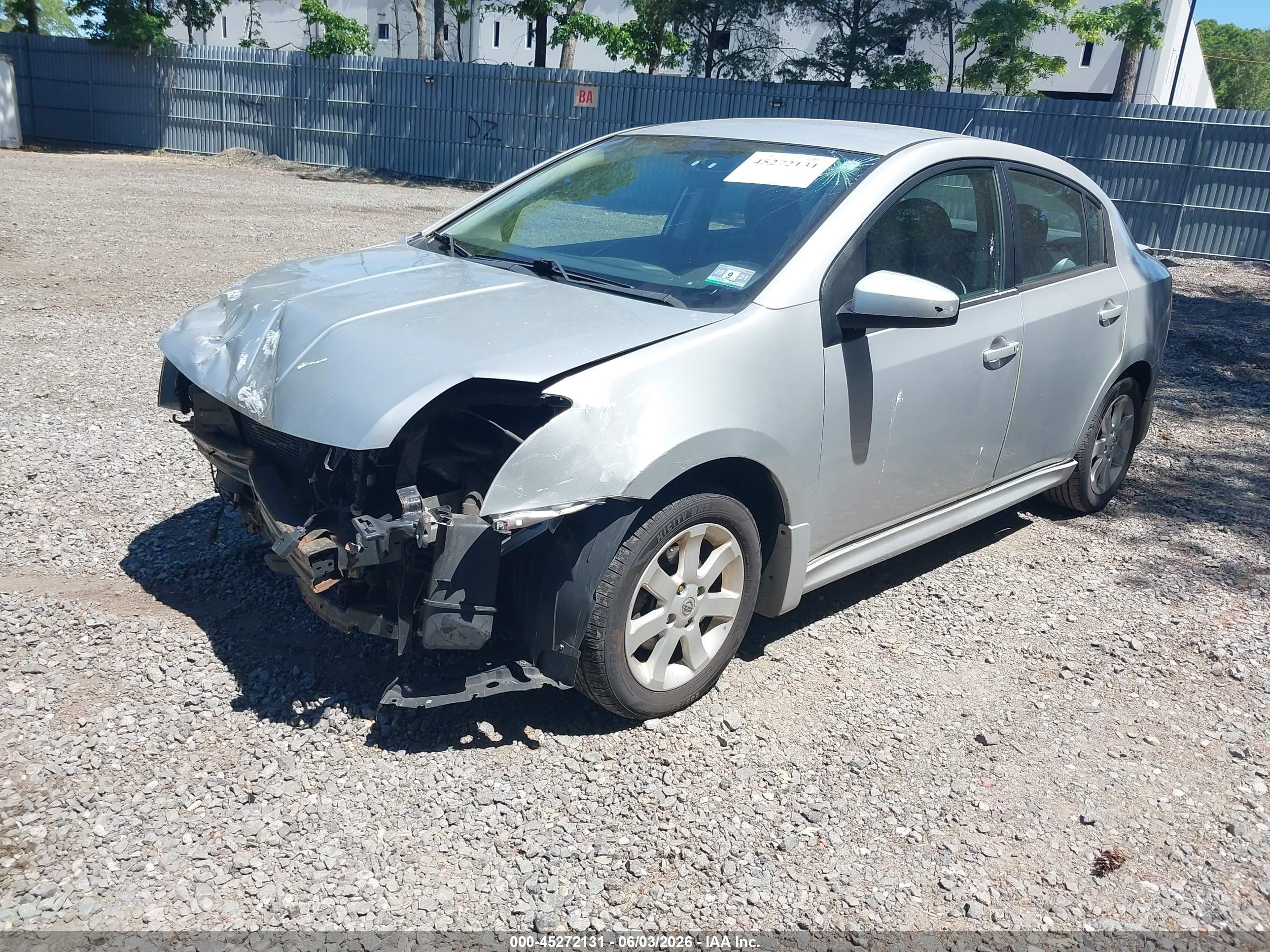 2012 Nissan Sentra 2.0 Sr Silver vin: 3N1AB6APXCL640823