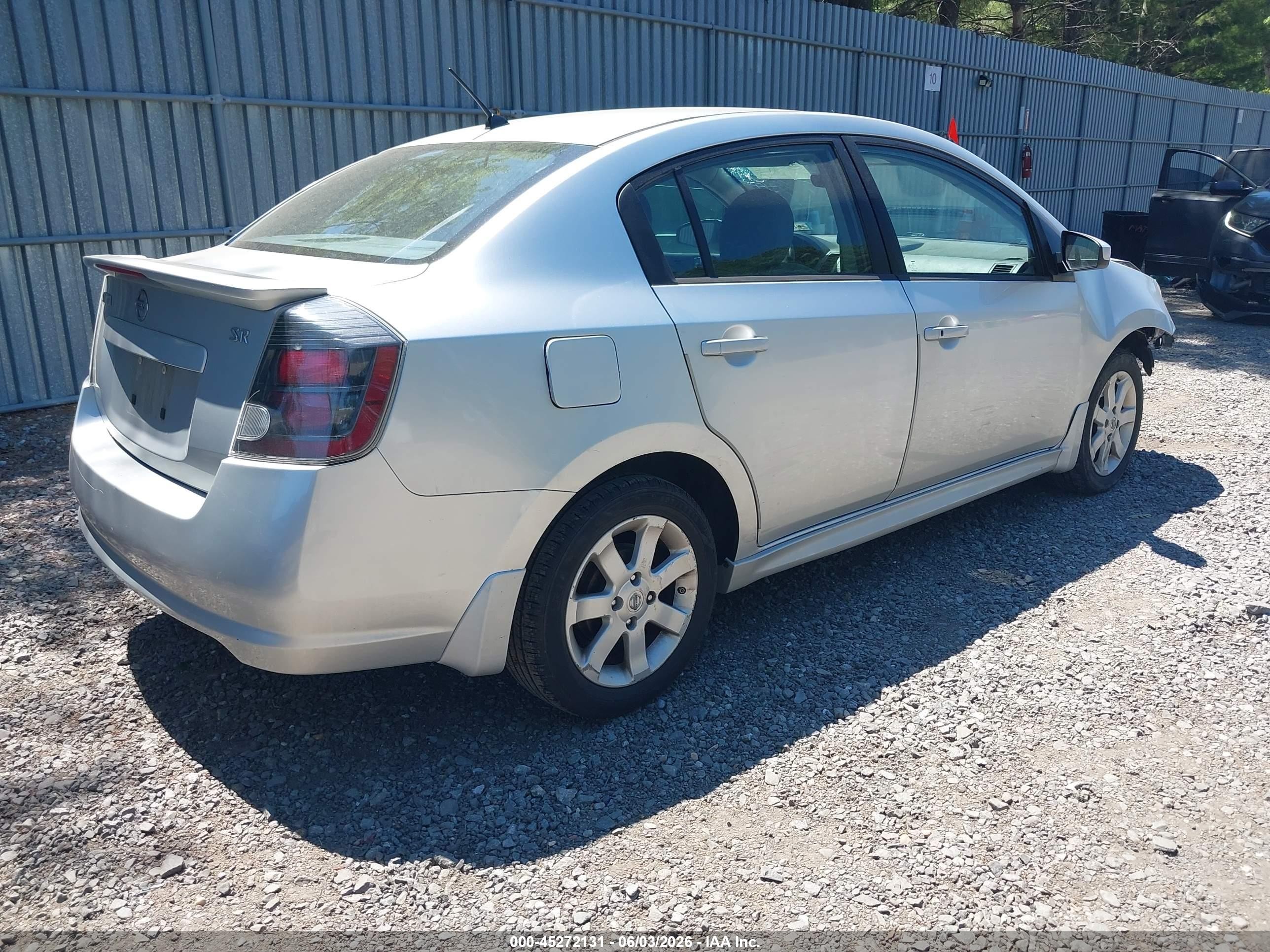 2012 Nissan Sentra 2.0 Sr Silver vin: 3N1AB6APXCL640823