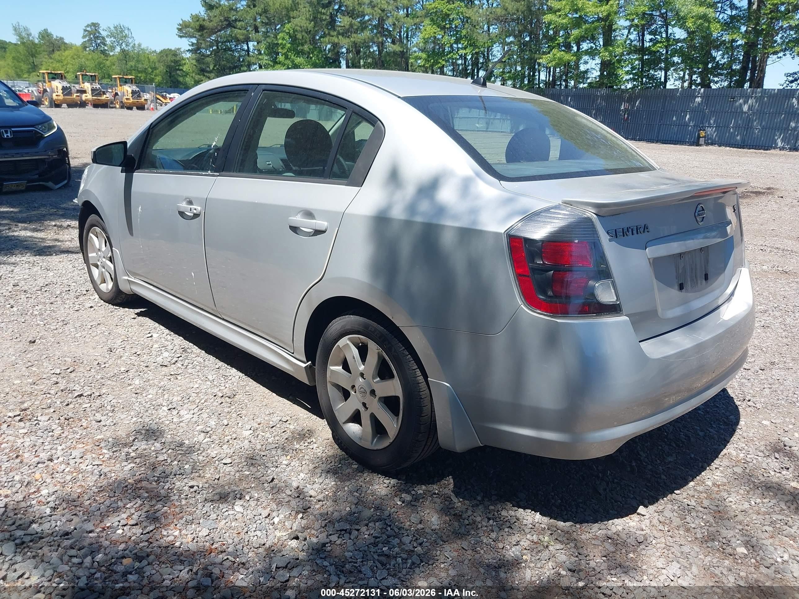 2012 Nissan Sentra 2.0 Sr Silver vin: 3N1AB6APXCL640823