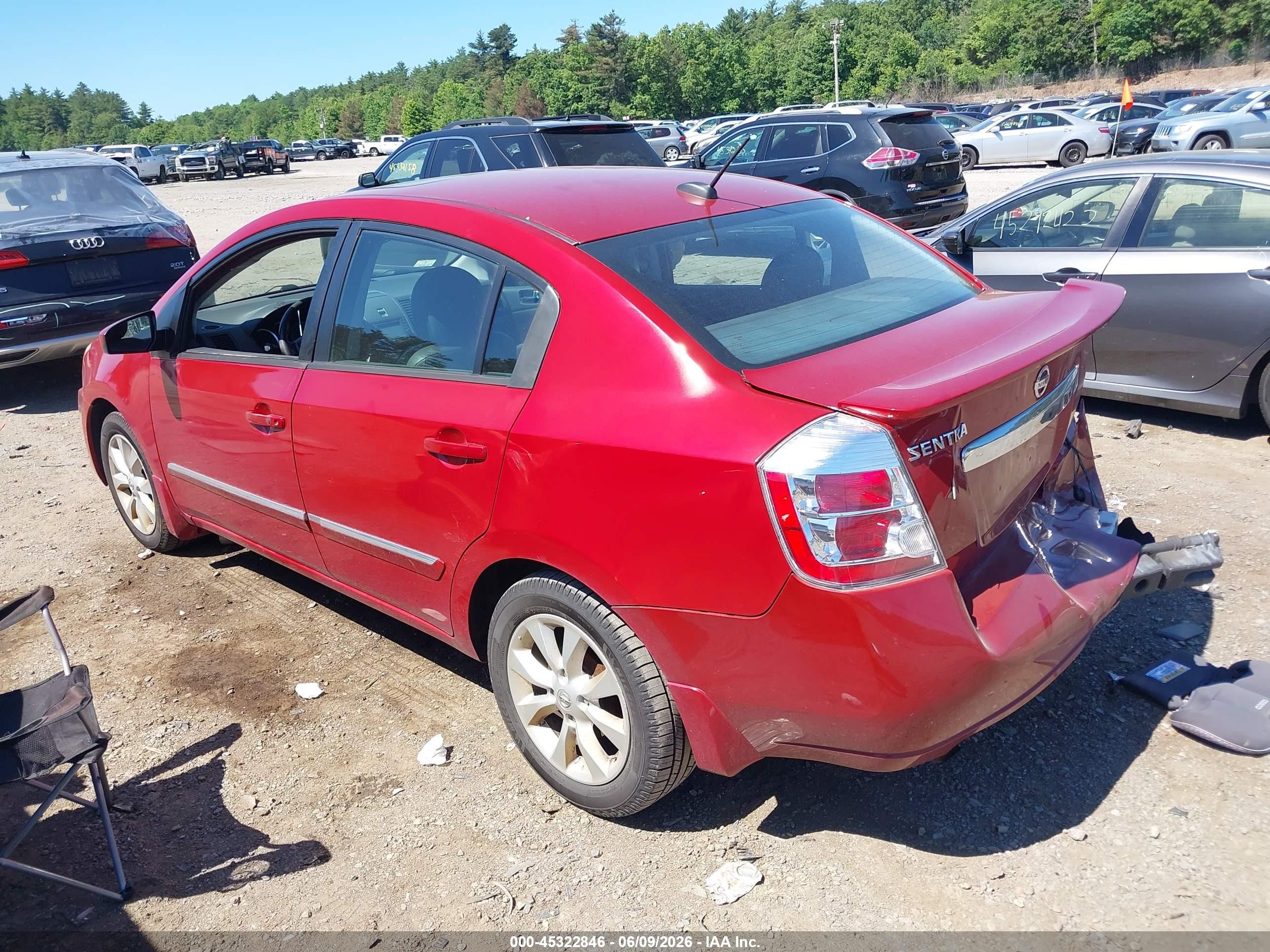 2012 Nissan Sentra 2.0 Sl Red vin: 3N1AB6APXCL669853