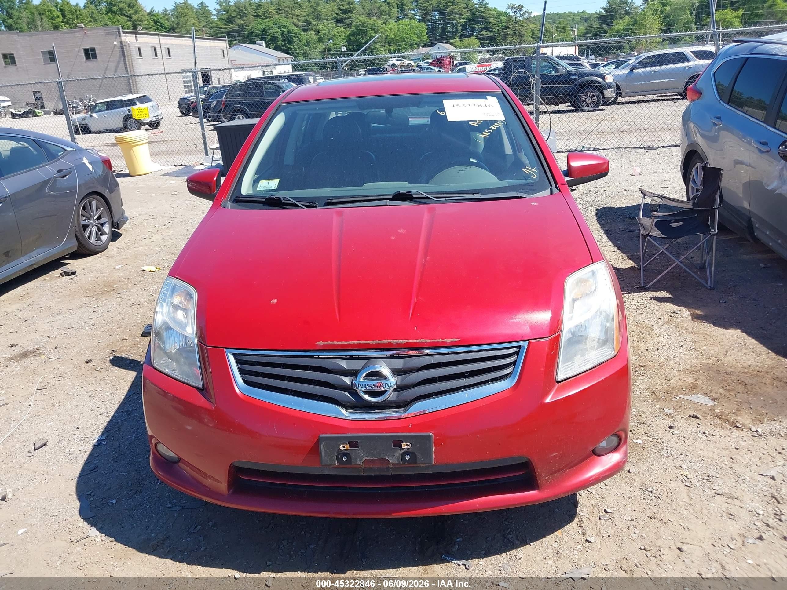 2012 Nissan Sentra 2.0 Sl Red vin: 3N1AB6APXCL669853