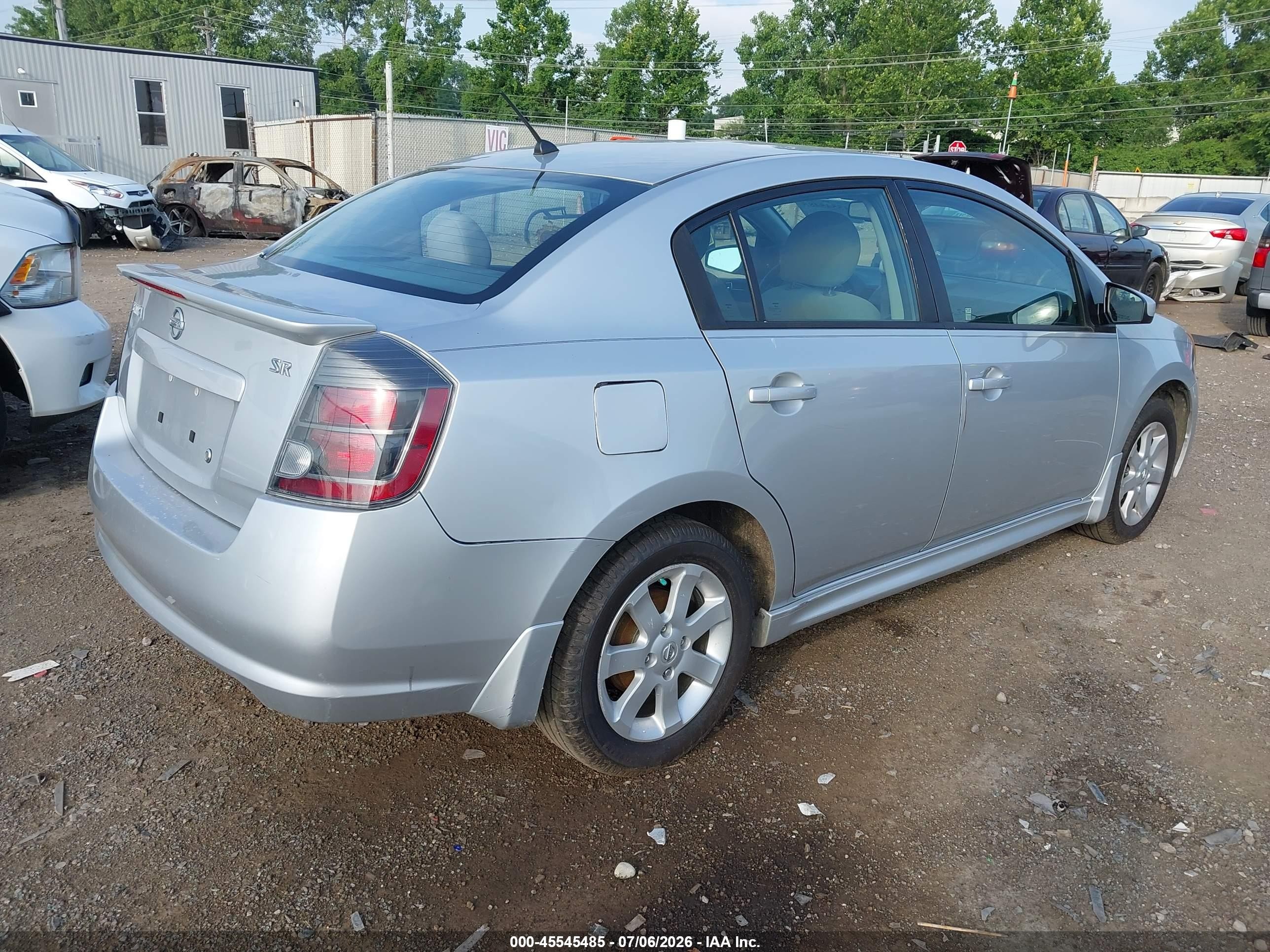 2012 Nissan Sentra 2.0 Sr Silver vin: 3N1AB6APXCL670419