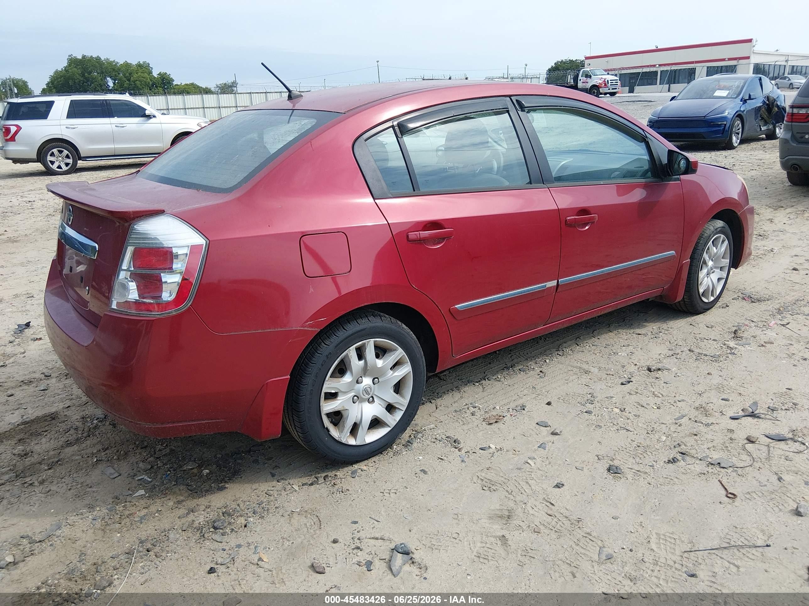 2012 Nissan Sentra 2.0 S Red vin: 3N1AB6APXCL681615