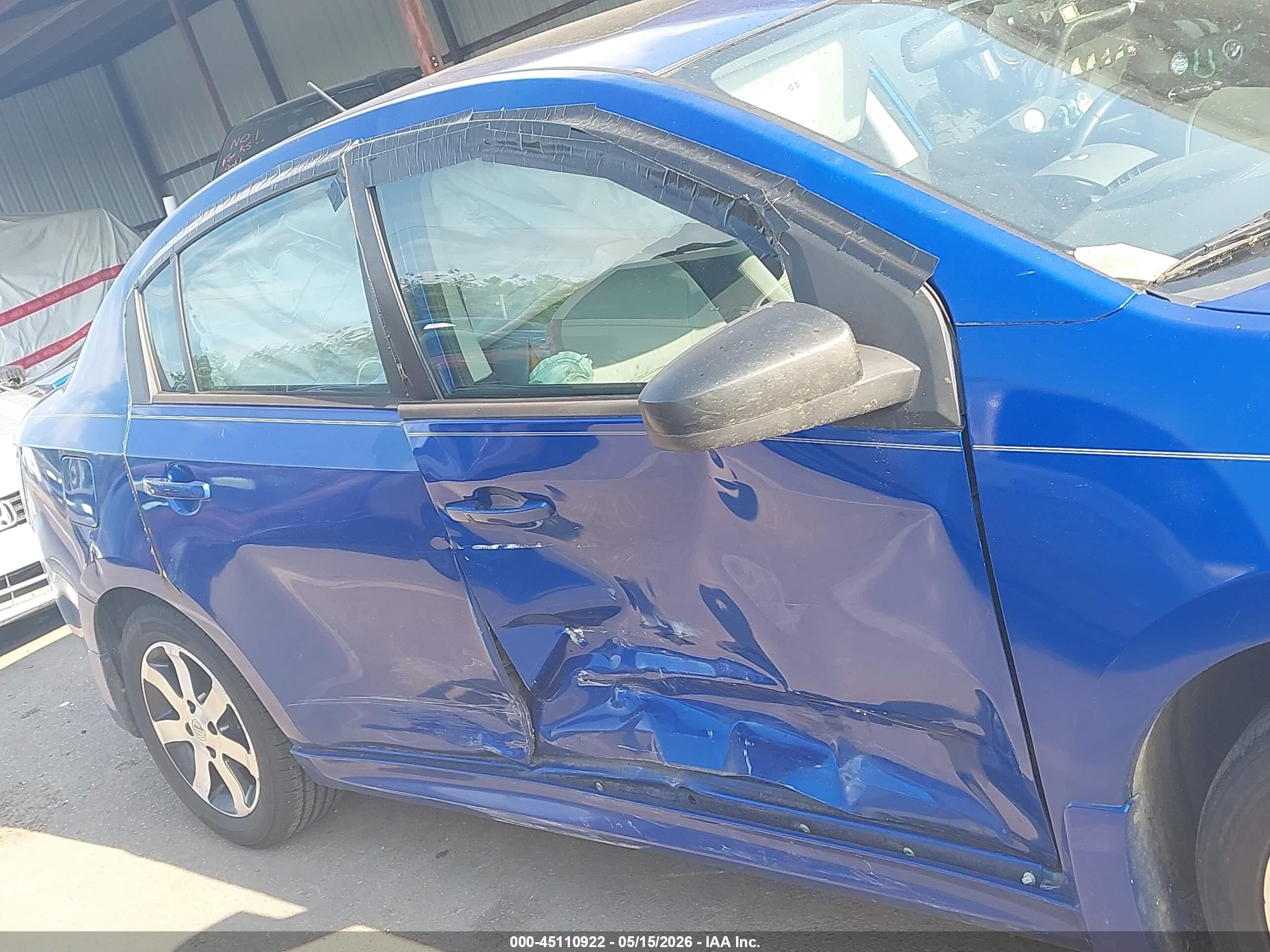2012 Nissan Sentra 2.0 Sr Blue vin: 3N1AB6APXCL691206