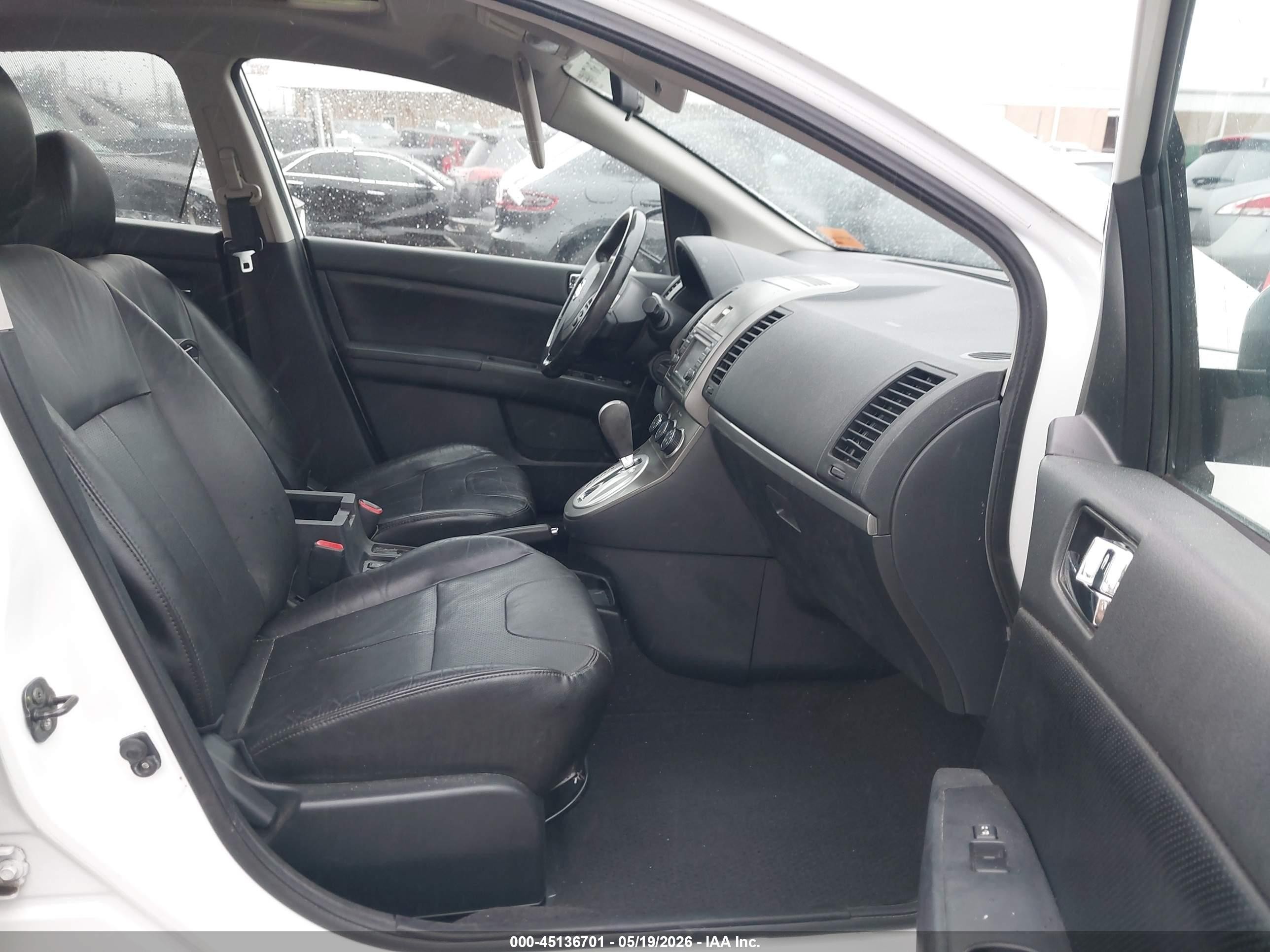 2012 Nissan Sentra 2.0 Sl Белый vin: 3N1AB6APXCL697698