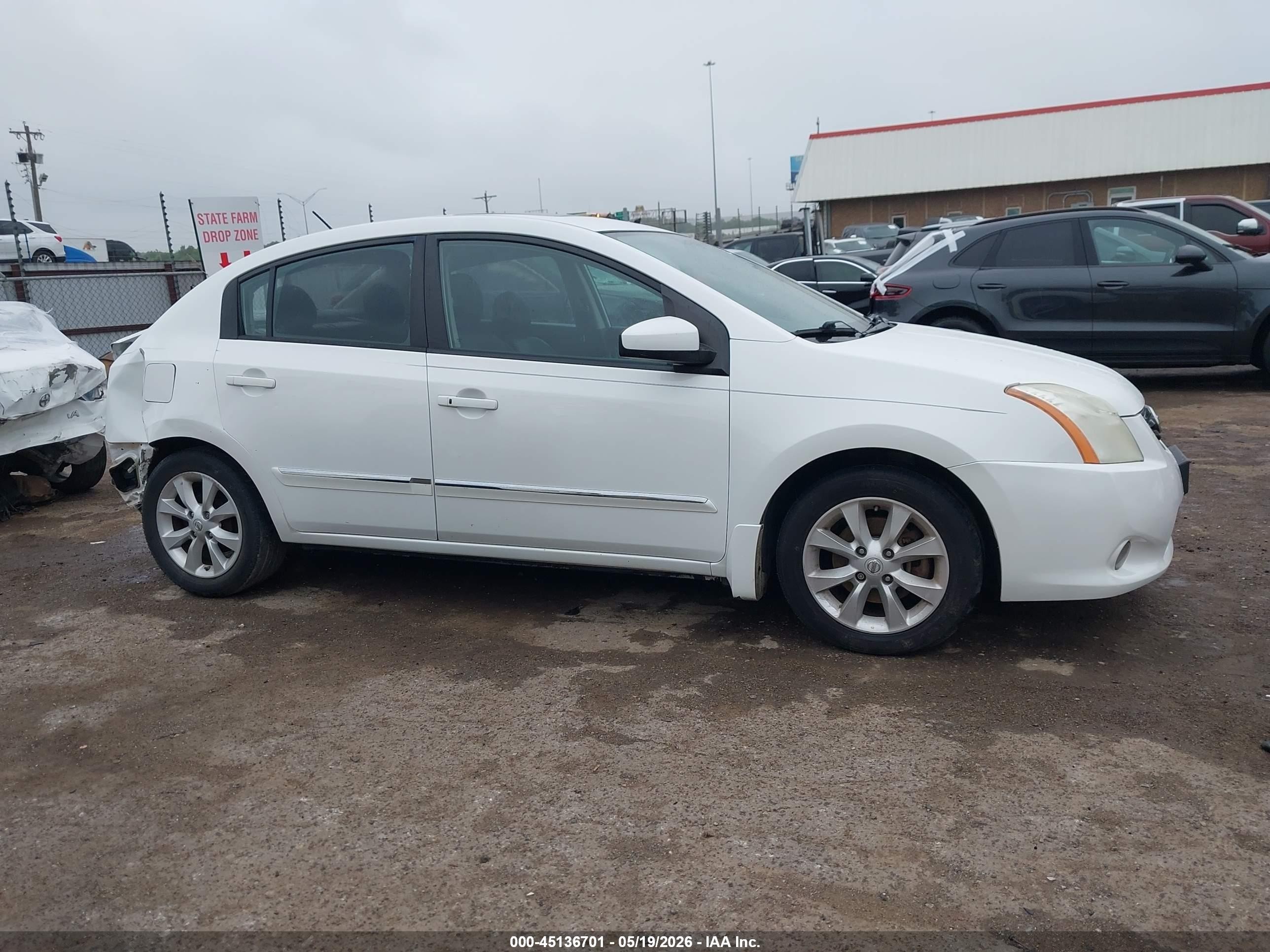 2012 Nissan Sentra 2.0 Sl Белый vin: 3N1AB6APXCL697698