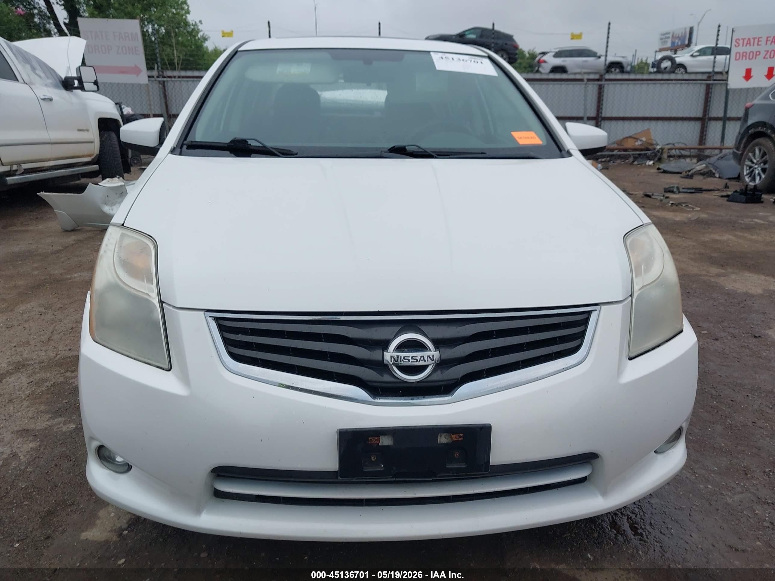 2012 Nissan Sentra 2.0 Sl Белый vin: 3N1AB6APXCL697698