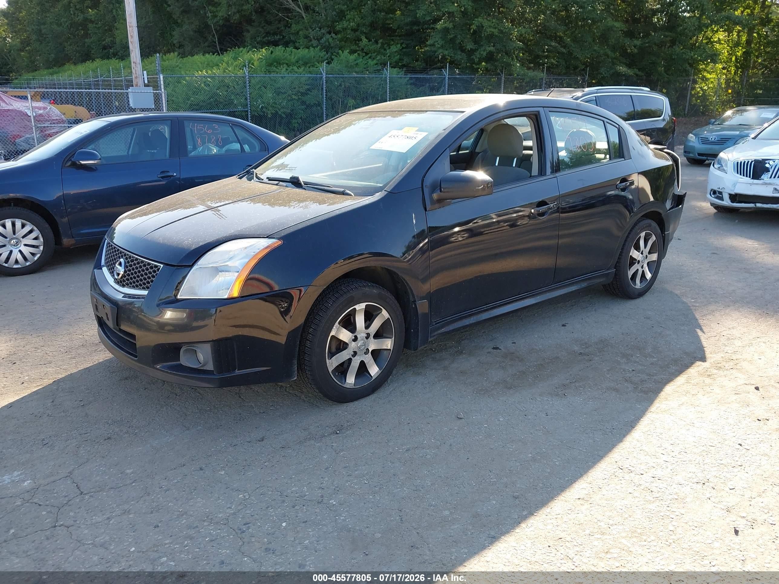 2012 Nissan Sentra 2.0 Sr Черный vin: 3N1AB6APXCL714936