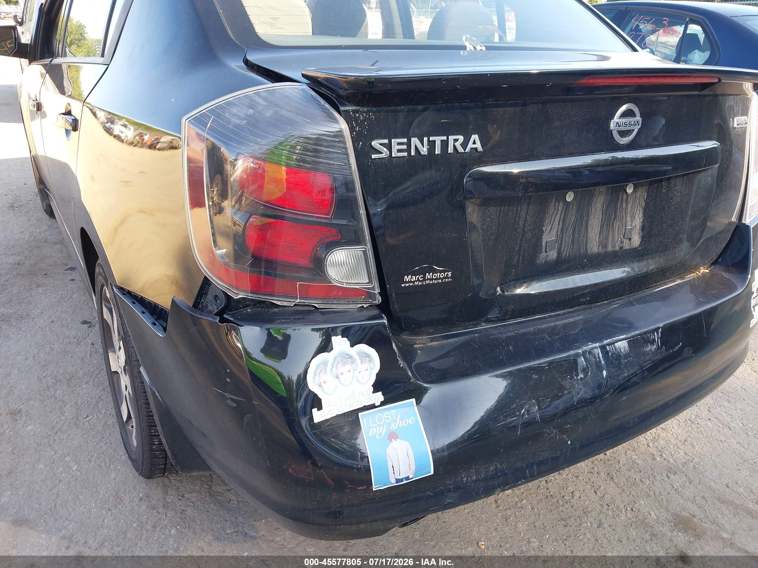 2012 Nissan Sentra 2.0 Sr Черный vin: 3N1AB6APXCL714936
