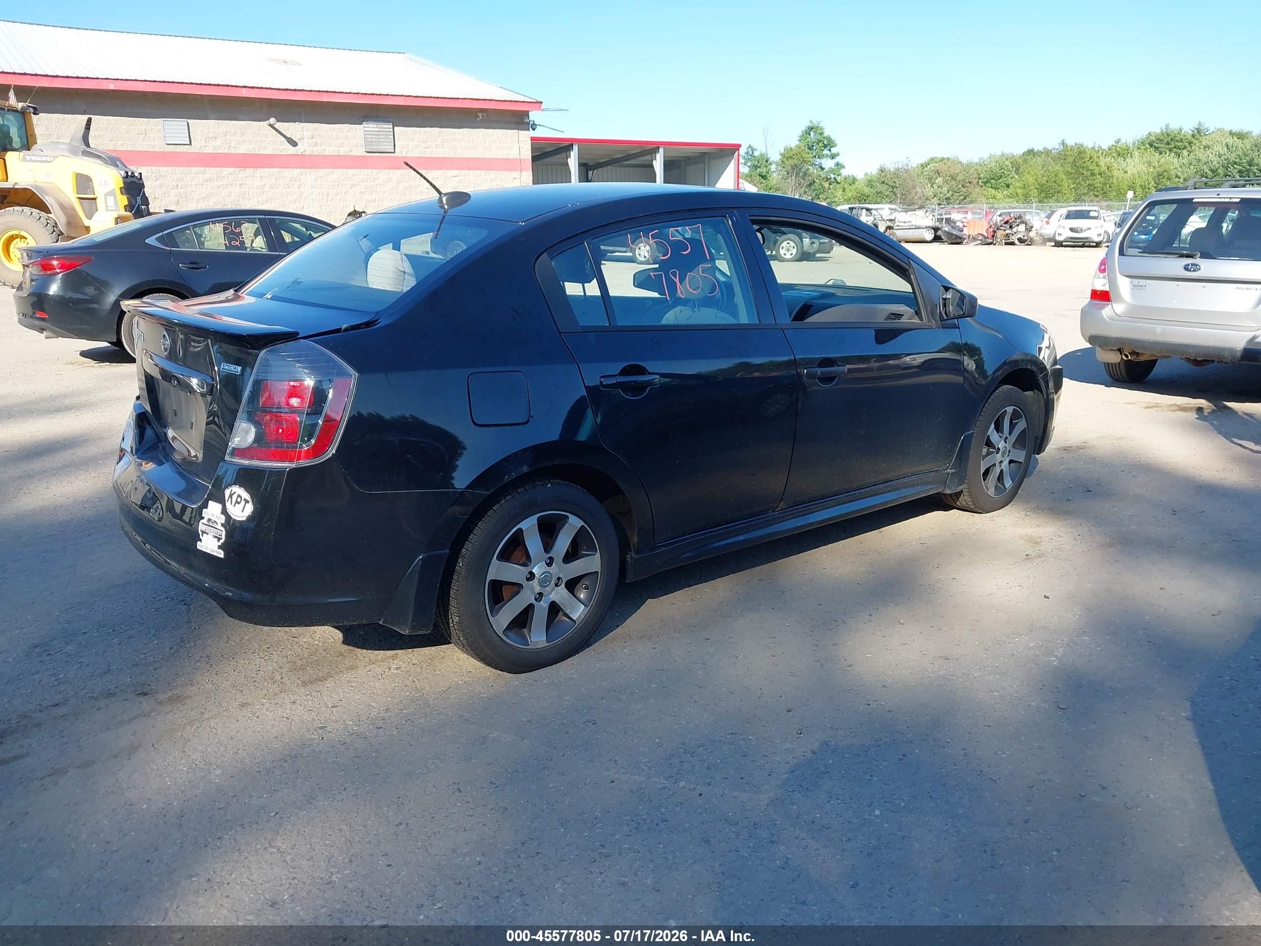 2012 Nissan Sentra 2.0 Sr Черный vin: 3N1AB6APXCL714936