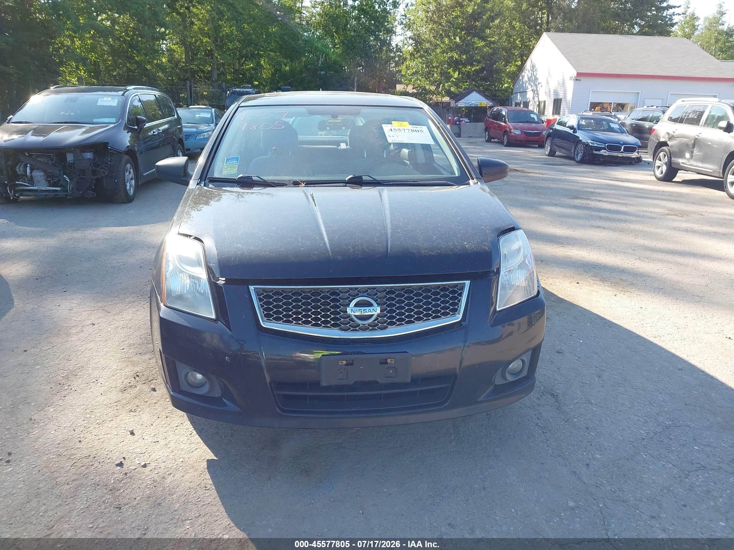 2012 Nissan Sentra 2.0 Sr Черный vin: 3N1AB6APXCL714936