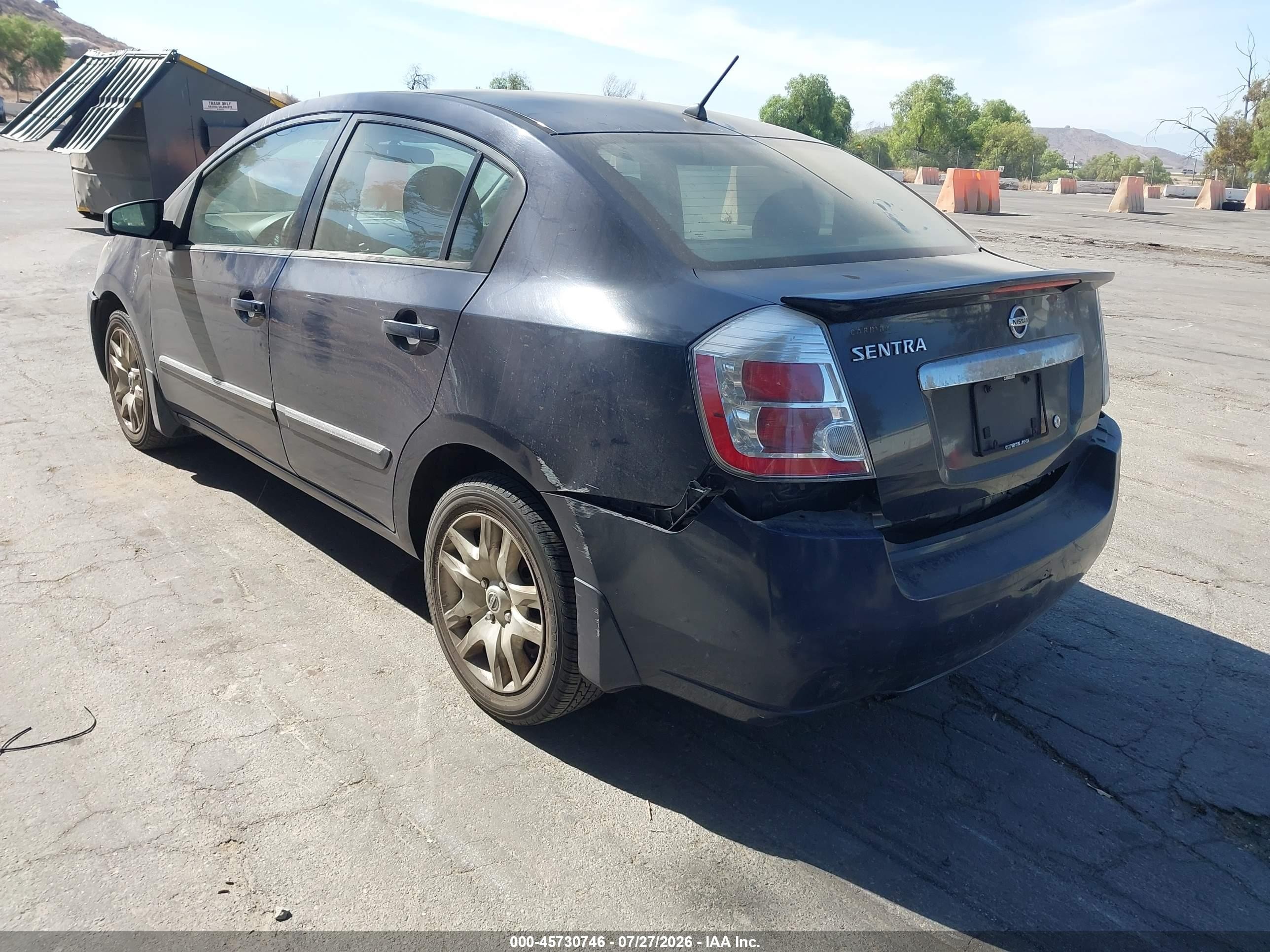 2012 Nissan Sentra 2.0 S Blue vin: 3N1AB6APXCL719005