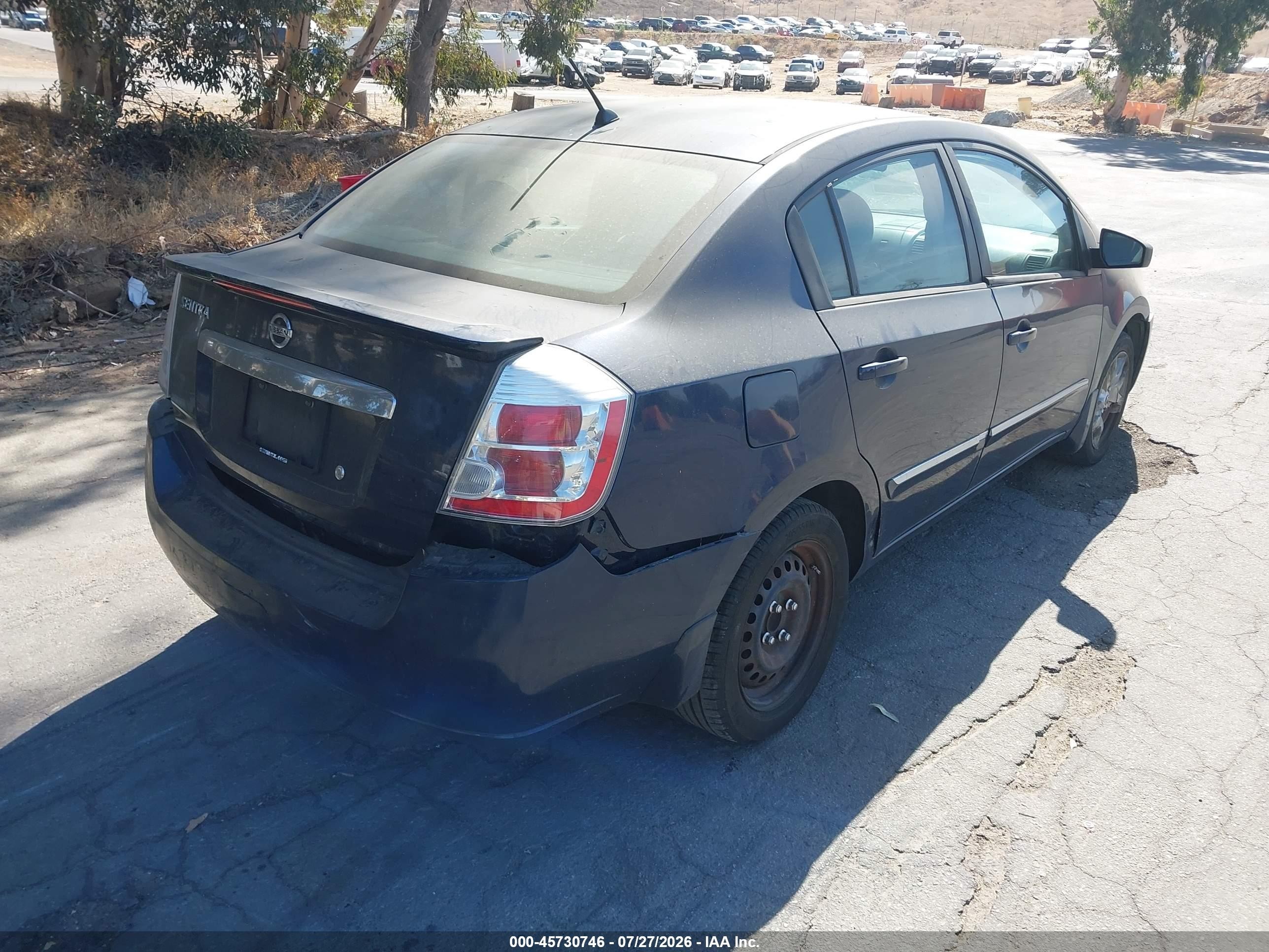 2012 Nissan Sentra 2.0 S Blue vin: 3N1AB6APXCL719005