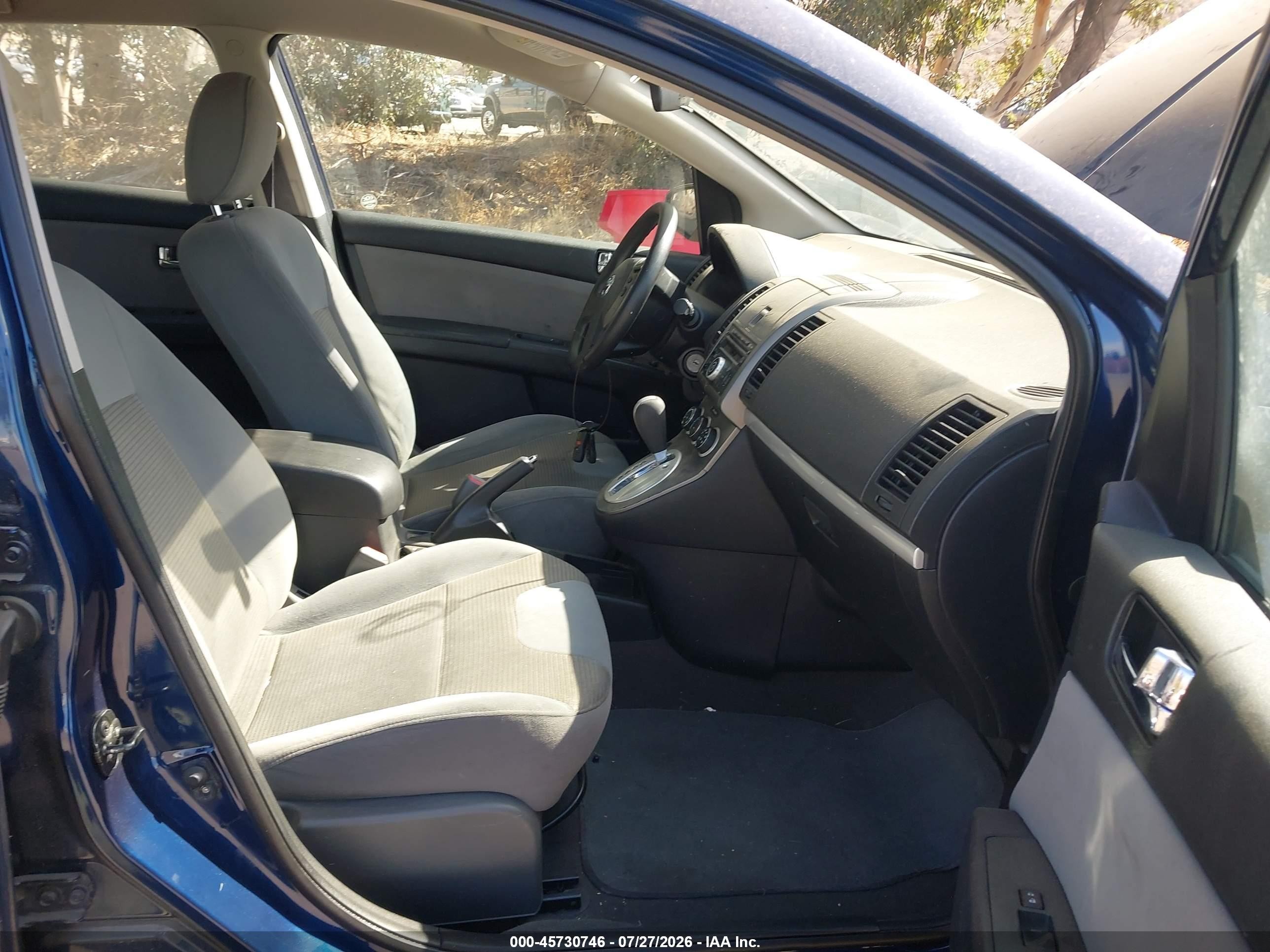 2012 Nissan Sentra 2.0 S Blue vin: 3N1AB6APXCL719005