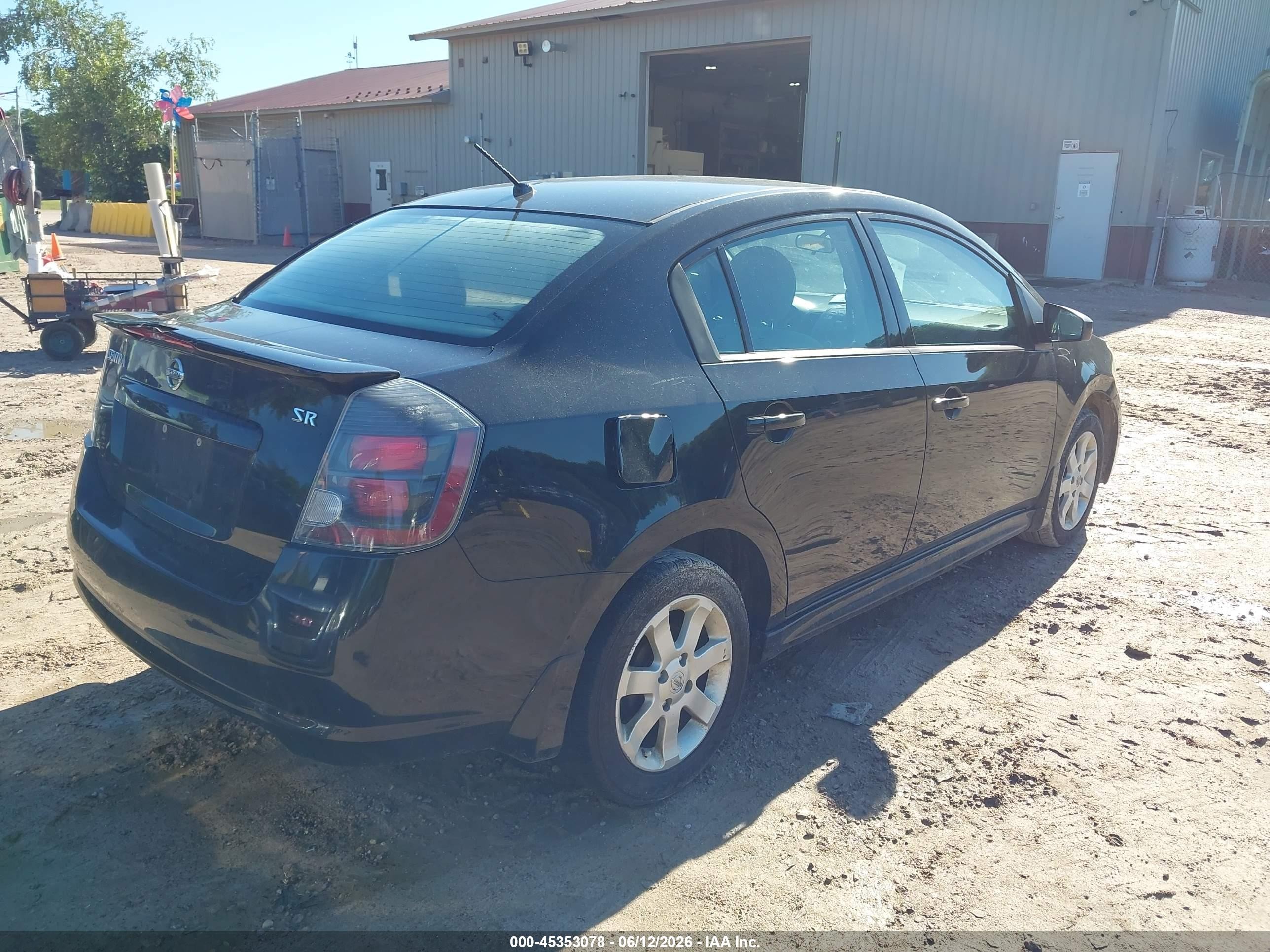 2012 Nissan Sentra 2.0 Sr Black vin: 3N1AB6APXCL751940