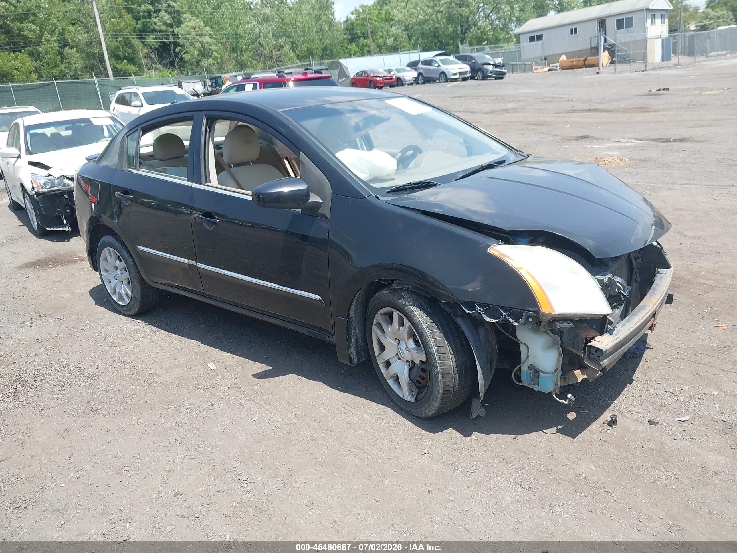 2012 Nissan Sentra 2.0 S Black vin: 3N1AB6APXCL755048